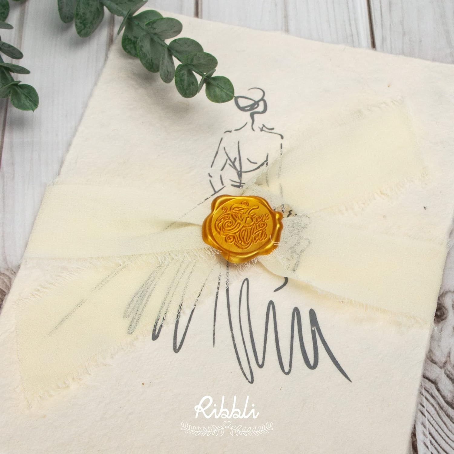 Ribbli Chiffon Silk Ribbon, 1.5 inch x 30 Yard, Champagne/Terracotta/Rust Red Fringe Chiffon Fall Ribbon for Wedding Invitations, Bridal Bouquets Wrapping, Flower Arrangement Decoration(White/Ivory/Champagne)