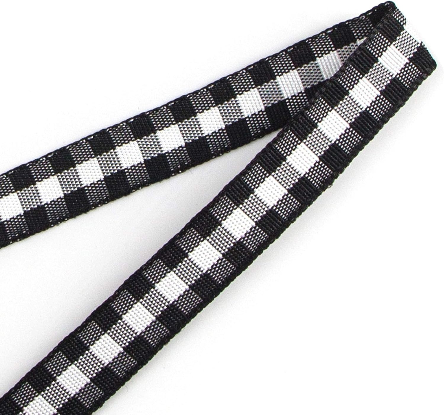 Ribbli 2 Rolls Black and White Gingham Ribbon,Total 20 Yards,3/8 Inch x 10 Yard Each Roll,Polyester Woven Edge,2 Styles Buffalo Checked Ribbon(Black/White)