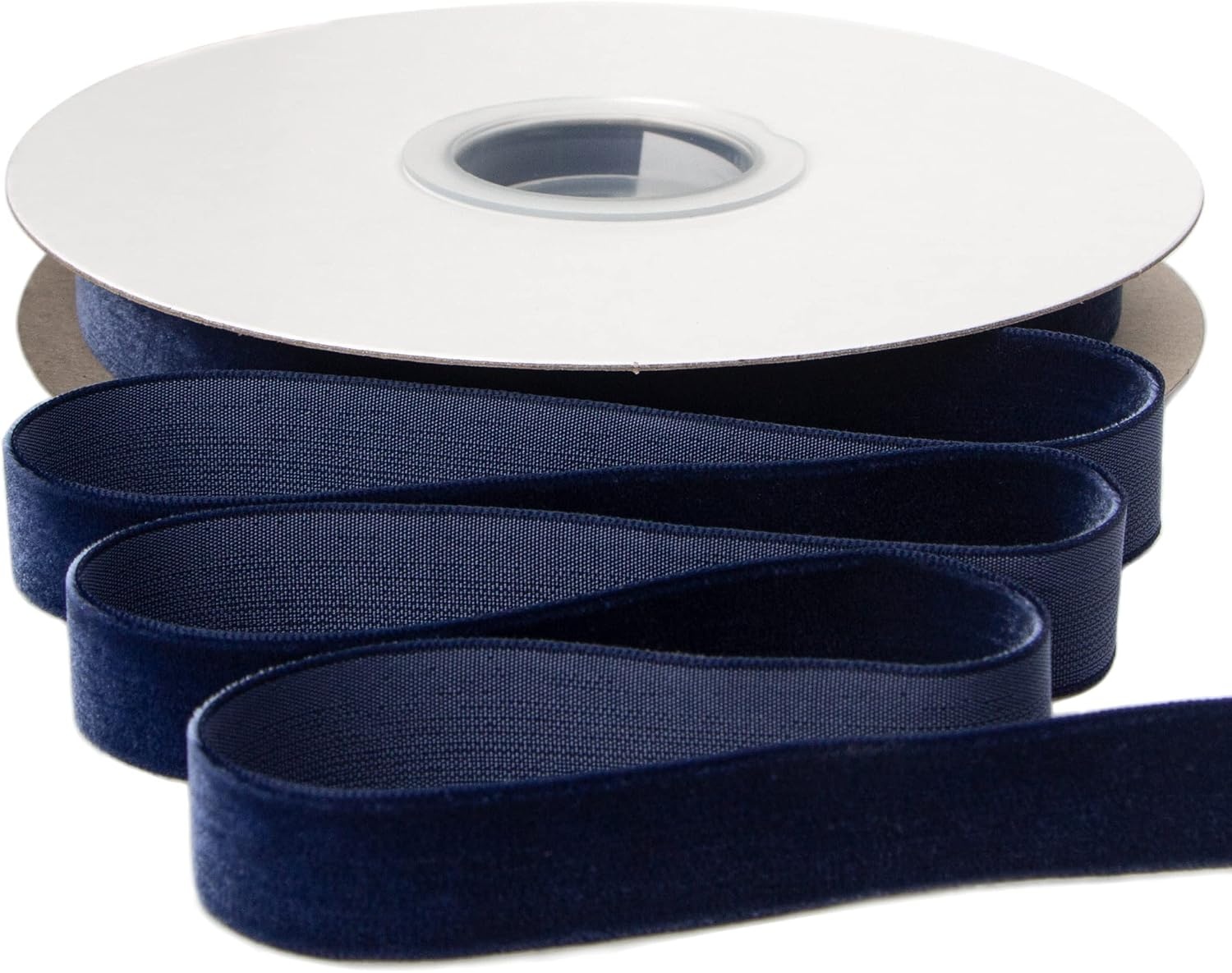 Ribbli Polyester Forest Green Velvet Ribbon,3/8 Inches,10-Yard Spool,Use for Choker,Gift Wrapping,Floral Bouquets, Boutonnieres(Navy)