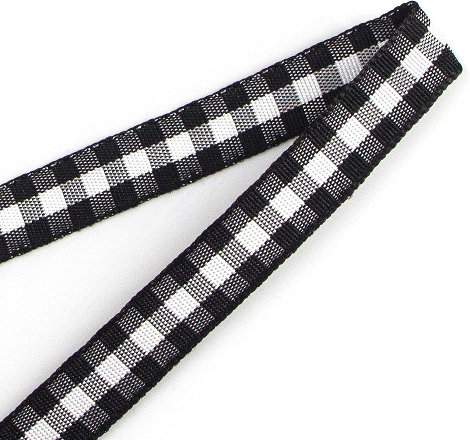 Ribbli Black and White Gingham Ribbon,Polyester Woven Edge,3/8 Inch x 10 Yard,Plaid Ribbon,Buffalo Checked Ribbon (Black B)