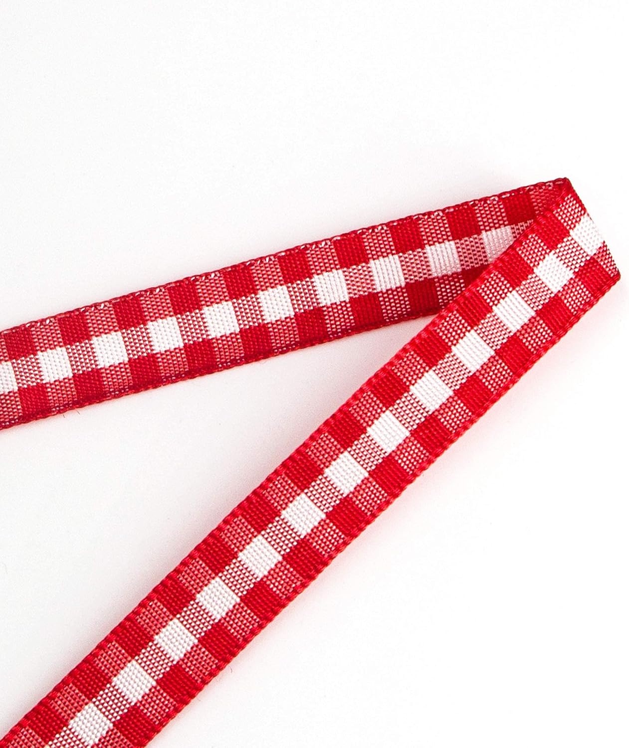 Ribbli Red and White Gingham Ribbon,Polyester Woven Edge,3/8 Inch x 10 Yard,Plaid Ribbon,Use for Gift Wrapping,Party Decoration(Red B)