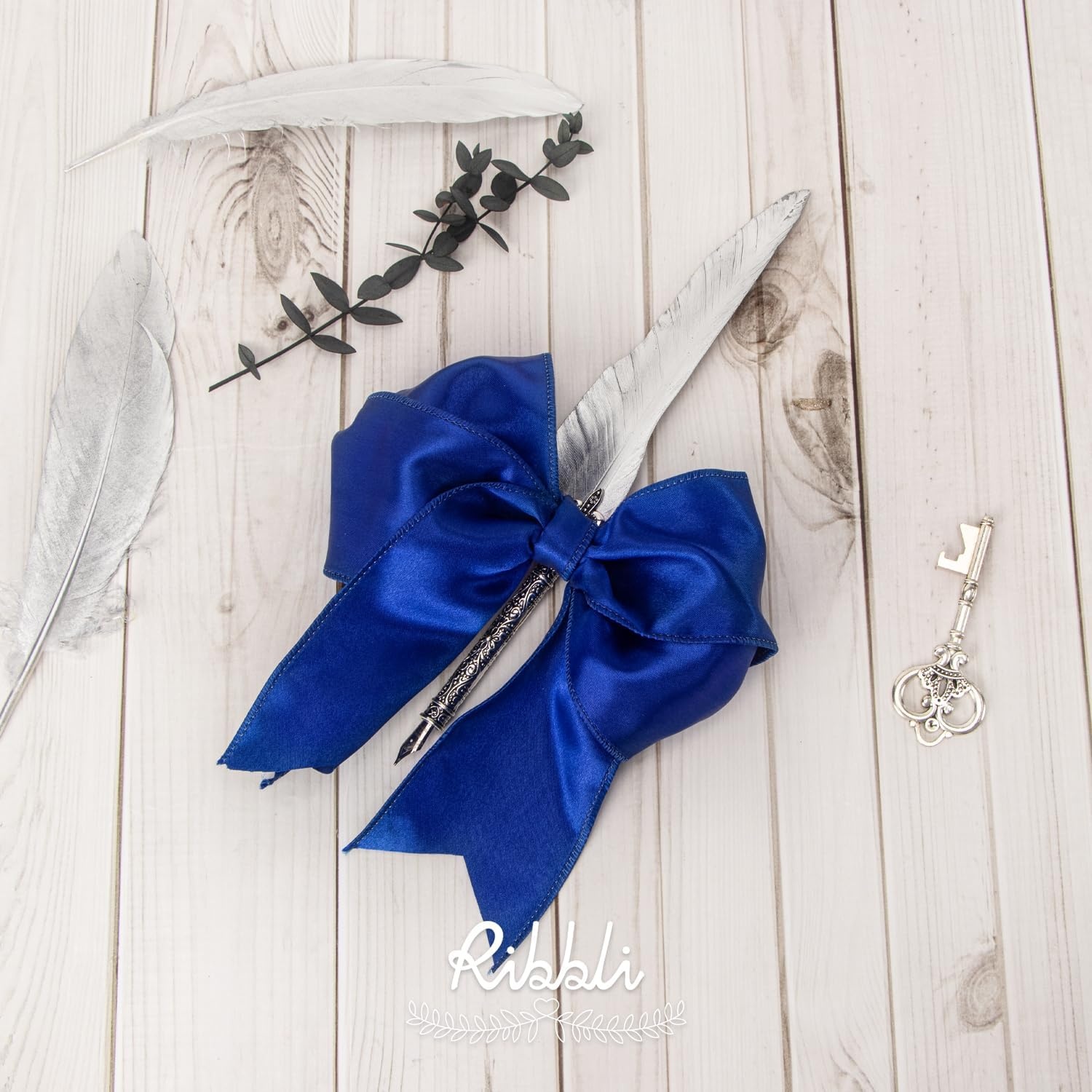 Ribbli Black Satin Wired Ribbon 2.5 Inch Black Christmas Ribbon for Gift Wrapping Wreaths Garland Tree Decoration Crafts Home Decor-Continous 20 Yards(Royal Blue)