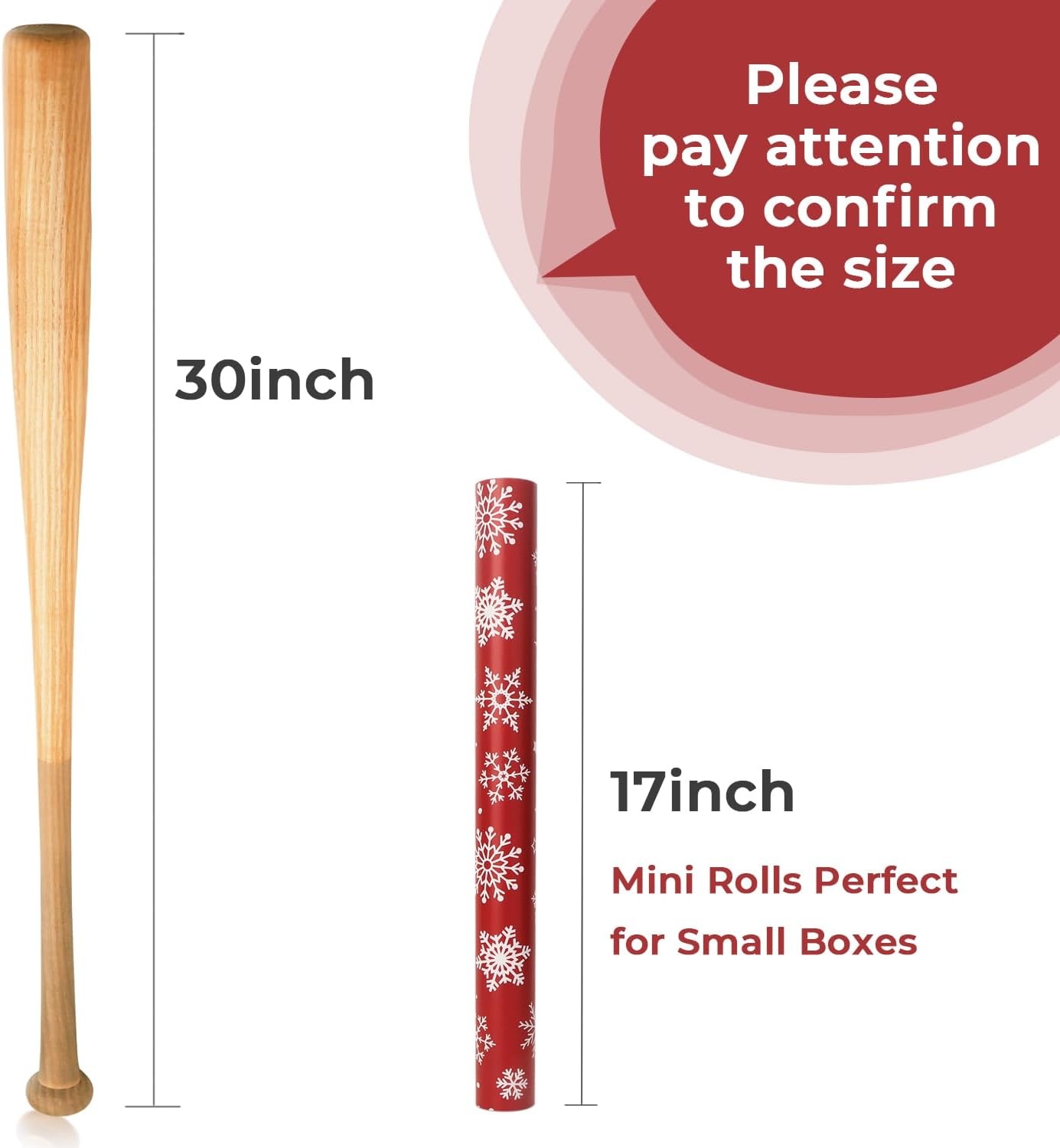 Ribbli Christmas Wrapping Paper Rolls,Mini Roll-17 Inch x 33 Feet-Christmas Woods(Red/Green)