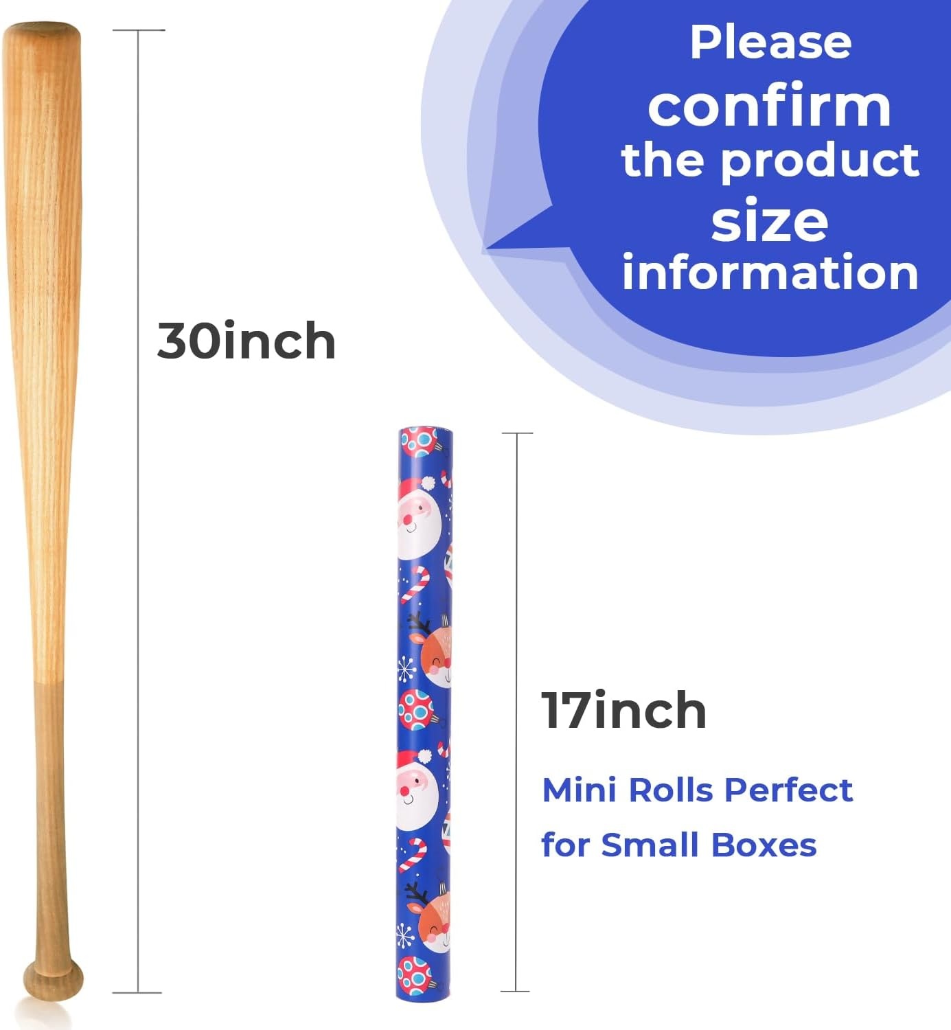 Ribbli Christmas Wrapping Paper Rolls,Mini Roll-17 Inch x 33 Feet-Christmas Woods(Blue/Red)