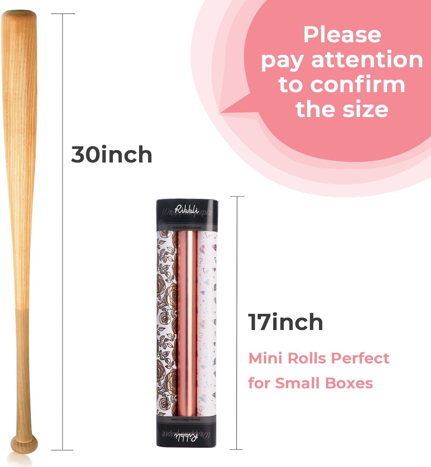 Ribbli Floral Wrapping Paper Mini Roll, 3 Rolls Dusty Blue Vintage Flower Gift Wrap for Mother’s Day Women Girl Friend Wedding – 17 inch x 120 inch(10feet) Per Roll(Rose Gold)
