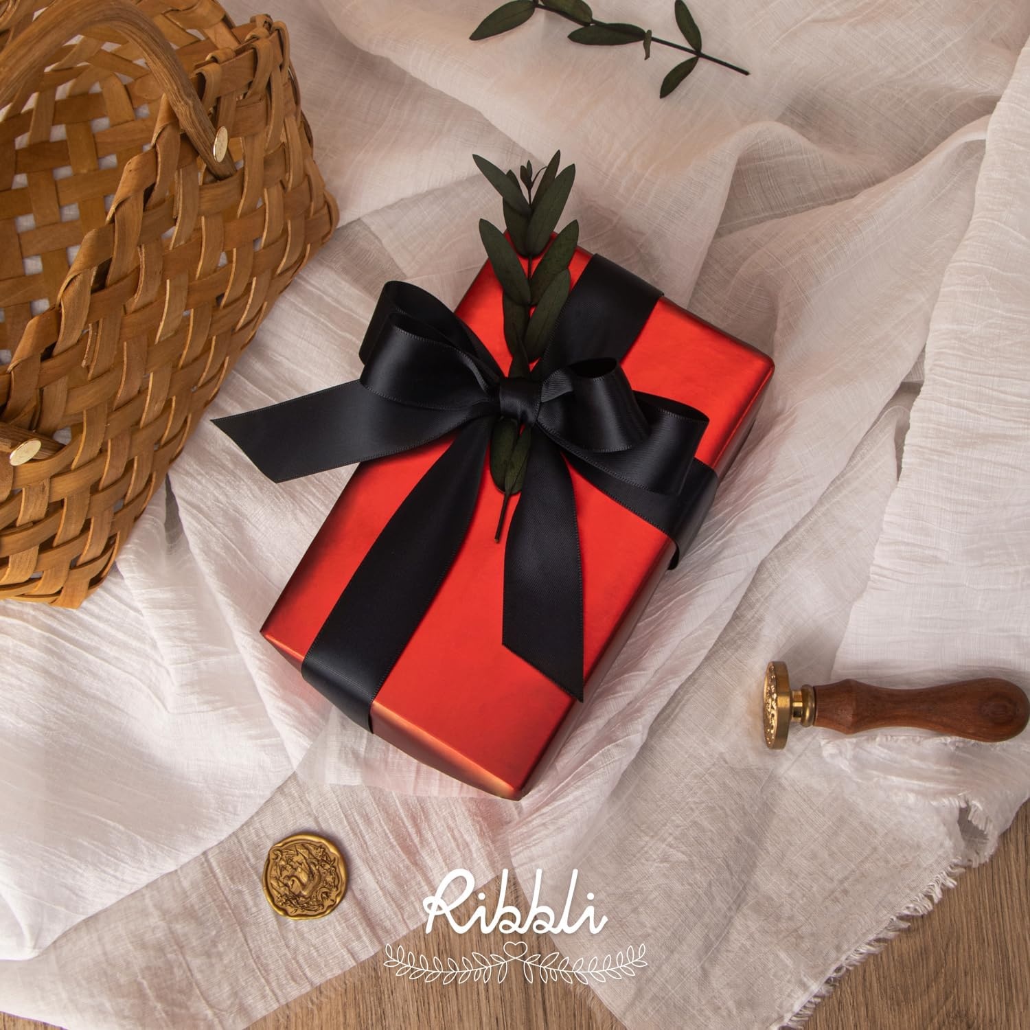 Ribbli Blue Metallic Wrapping Paper Matte Royal Blue Solid Color Paper Perfect for Birthday Christmas Baby Shower Wedding Valentine’s Day- 17Inch x 394Inch(33Feet)(Red)