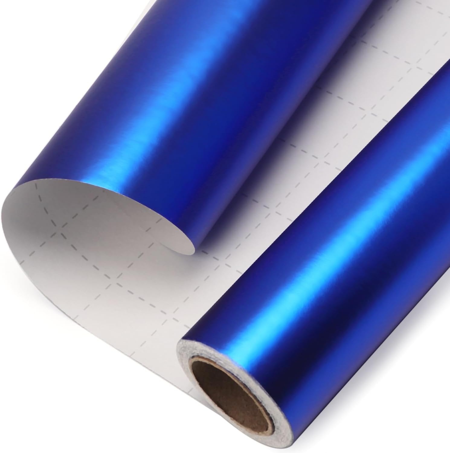 Ribbli Blue Metallic Wrapping Paper Matte Royal Blue Solid Color Paper Perfect for Birthday Christmas Baby Shower Wedding Valentine’s Day- 17Inch x 394Inch(33Feet)(Blue)