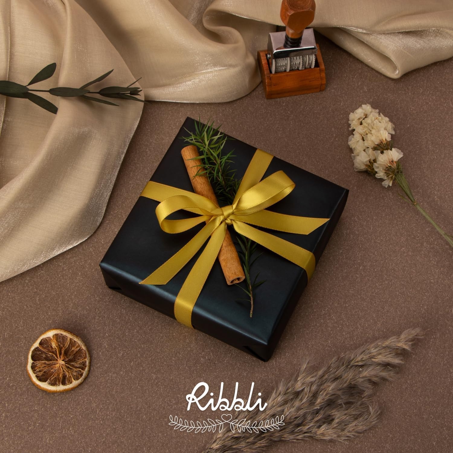 Ribbli Blue Metallic Wrapping Paper Matte Royal Blue Solid Color Paper Perfect for Birthday Christmas Baby Shower Wedding Valentine’s Day- 17Inch x 394Inch(33Feet)(Black)