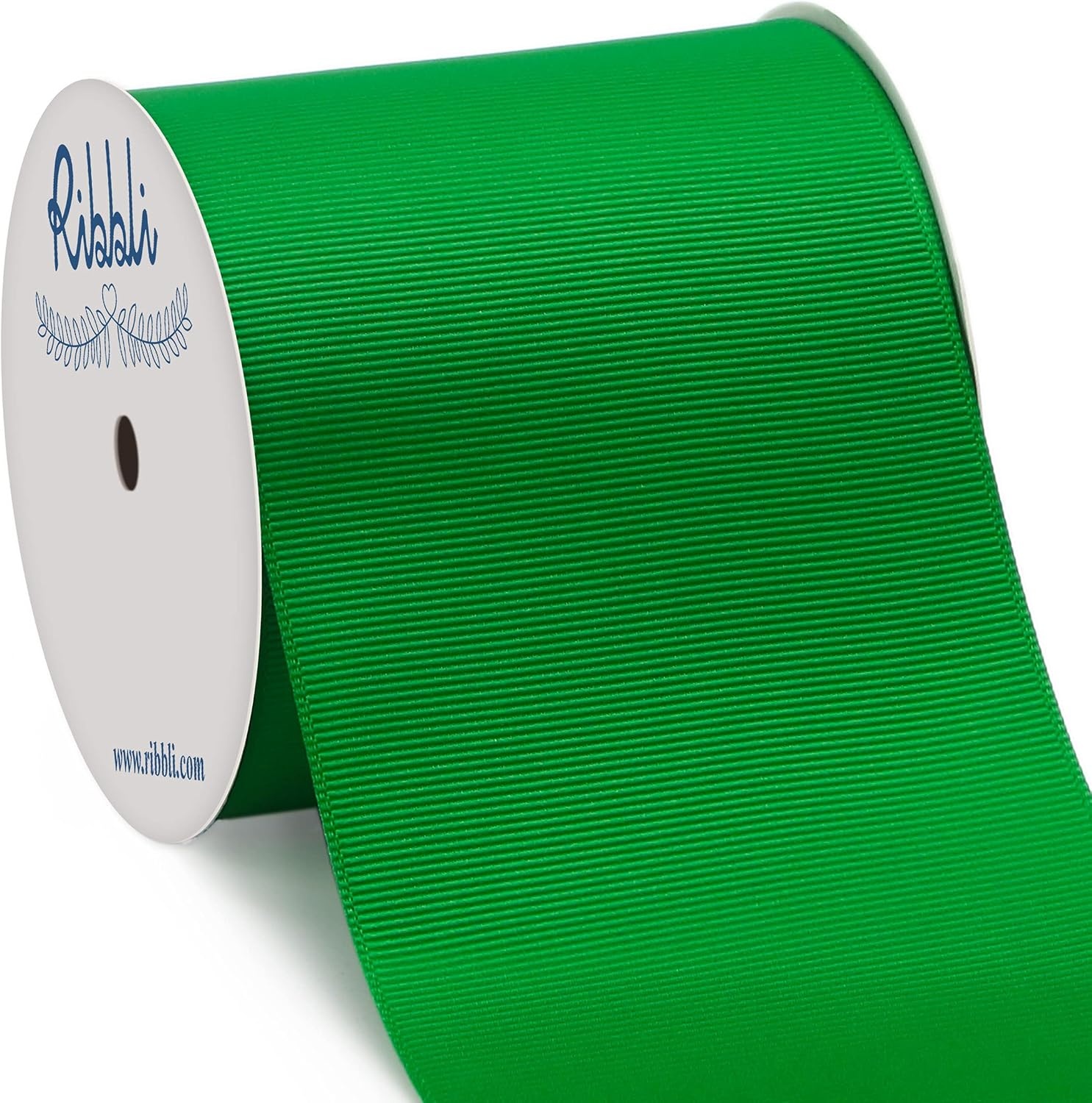 Ribbli Red Grosgrain Ribbon,3 inches x Continuous 10 Yards,Use for Bows DIY Hair Accessories,Gift Wrapping,Craft and Sewing(Emerald Green)