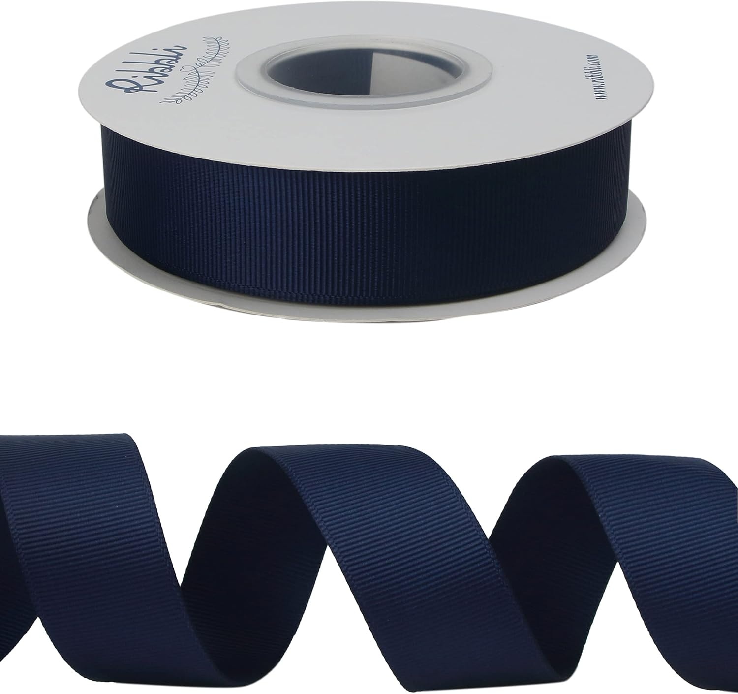 Ribbli Red Grosgrain Ribbon, 1-1/2 inches x Continuous 25 Yards,Use for Bows DIY Hair Accessories,Gift Wrapping,Craft and Sewing(Navy)