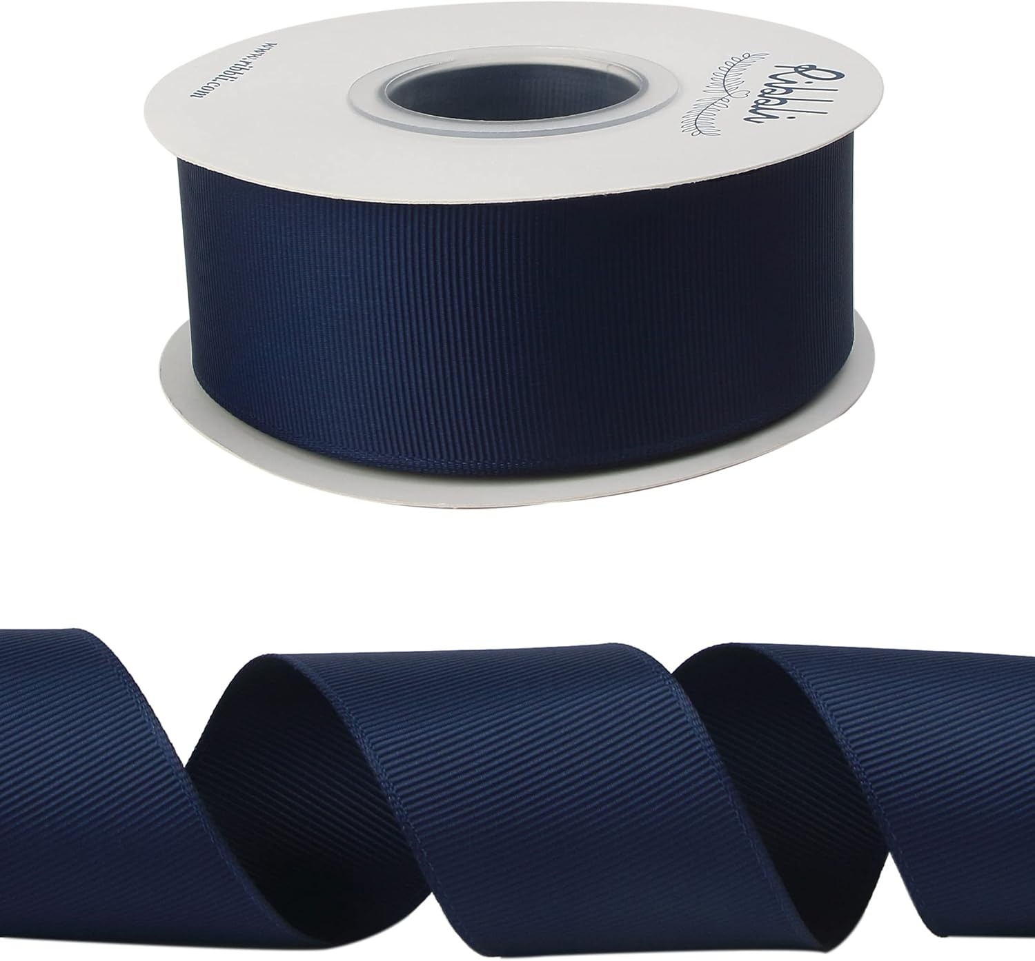 Ribbli Red Grosgrain Ribbon, 1-1/2 inches x Continuous 25 Yards,Use for Bows DIY Hair Accessories,Gift Wrapping,Craft and Sewing(Navy)