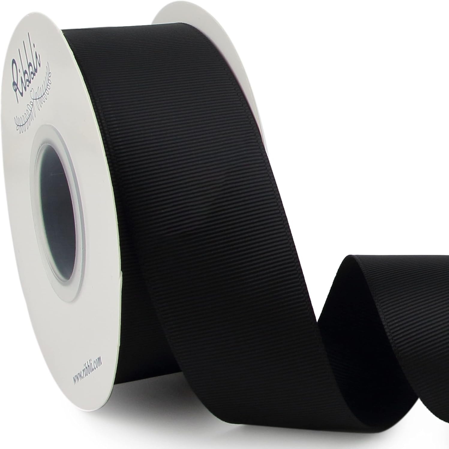 Ribbli Red Grosgrain Ribbon, 1-1/2 inches x Continuous 25 Yards,Use for Bows DIY Hair Accessories,Gift Wrapping,Craft and Sewing(Black)