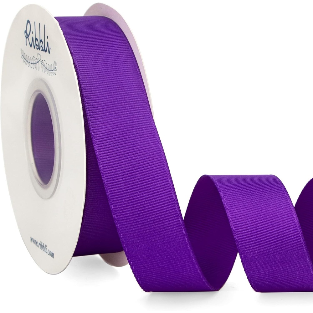 Ribbli Red Grosgrain Ribbon, 1-1/2 inches x Continuous 25 Yards,Use for Bows DIY Hair Accessories,Gift Wrapping,Craft and Sewing(Purple)