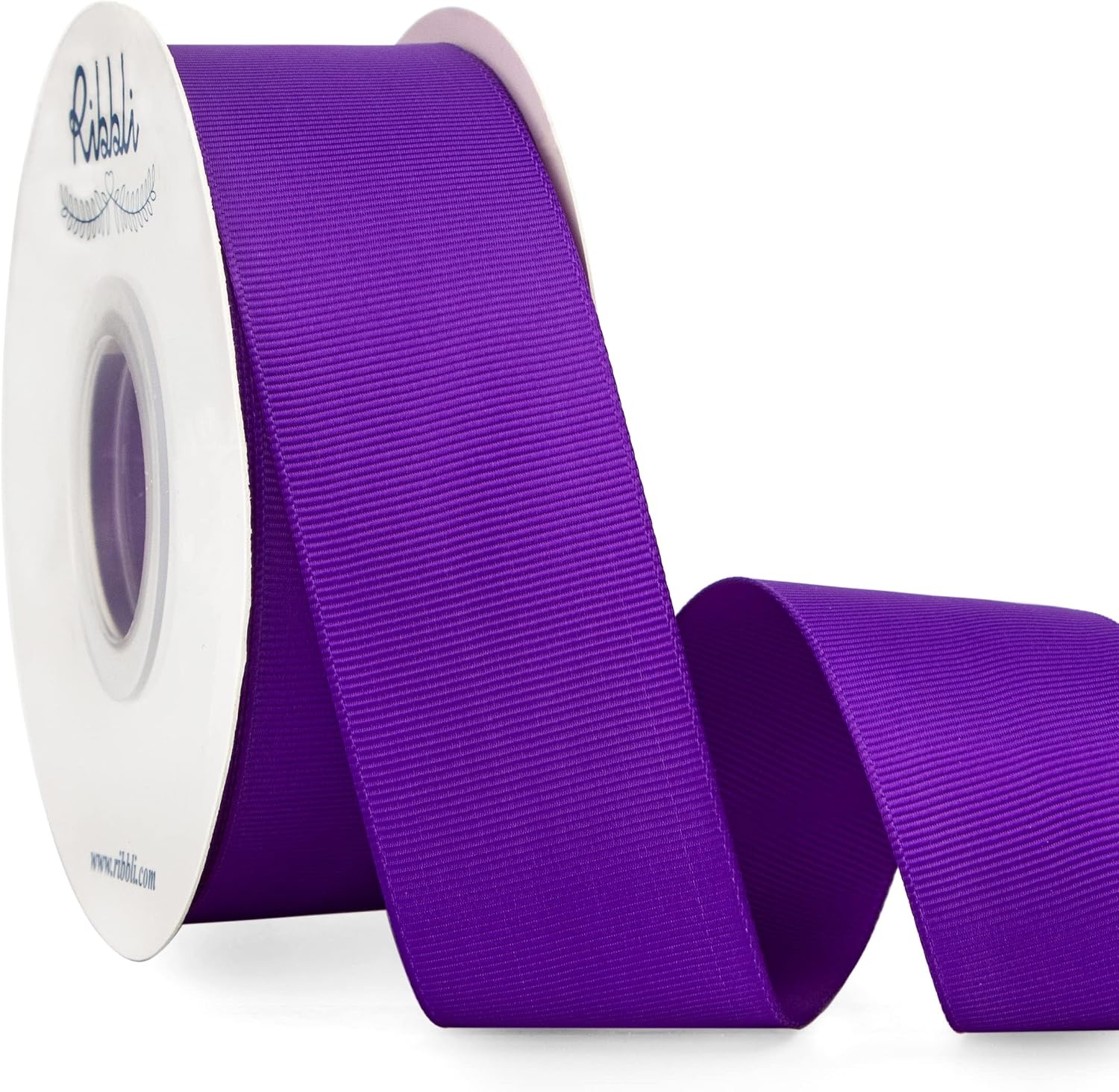 Ribbli Red Grosgrain Ribbon, 1-1/2 inches x Continuous 25 Yards,Use for Bows DIY Hair Accessories,Gift Wrapping,Craft and Sewing(Purple)