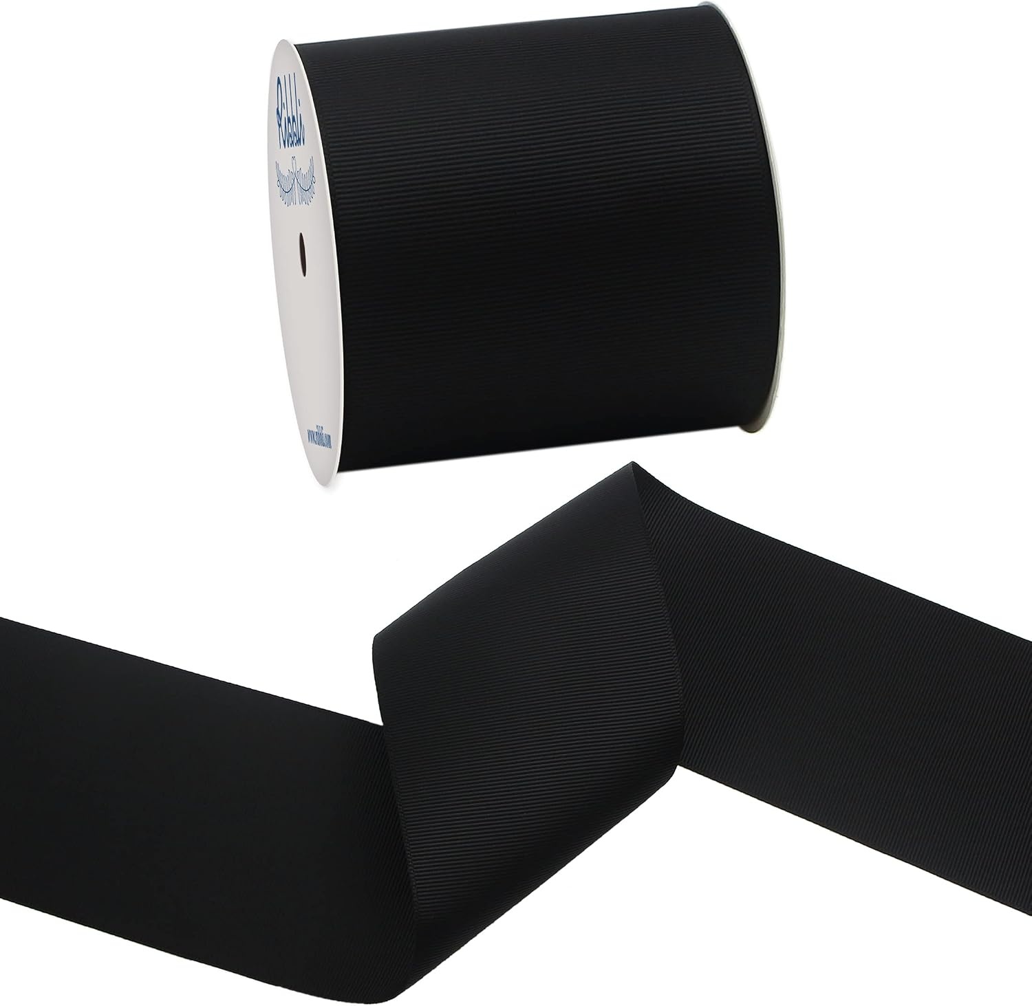Ribbli Red Grosgrain Ribbon,3 inches x Continuous 10 Yards,Use for Bows DIY Hair Accessories,Gift Wrapping,Craft and Sewing(Black)