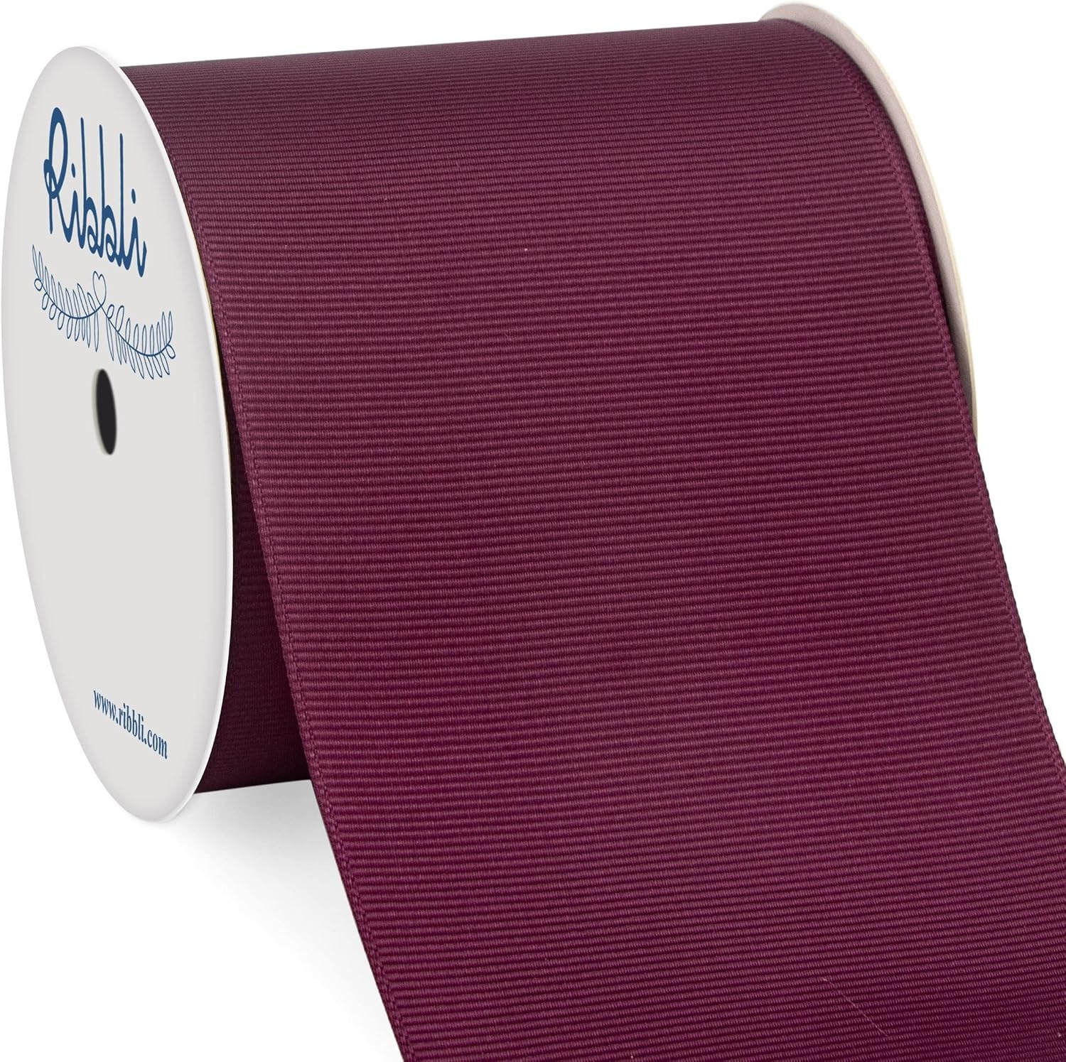 Ribbli Red Grosgrain Ribbon,3 inches x Continuous 10 Yards,Use for Bows DIY Hair Accessories,Gift Wrapping,Craft and Sewing(Dk.Burgundy)