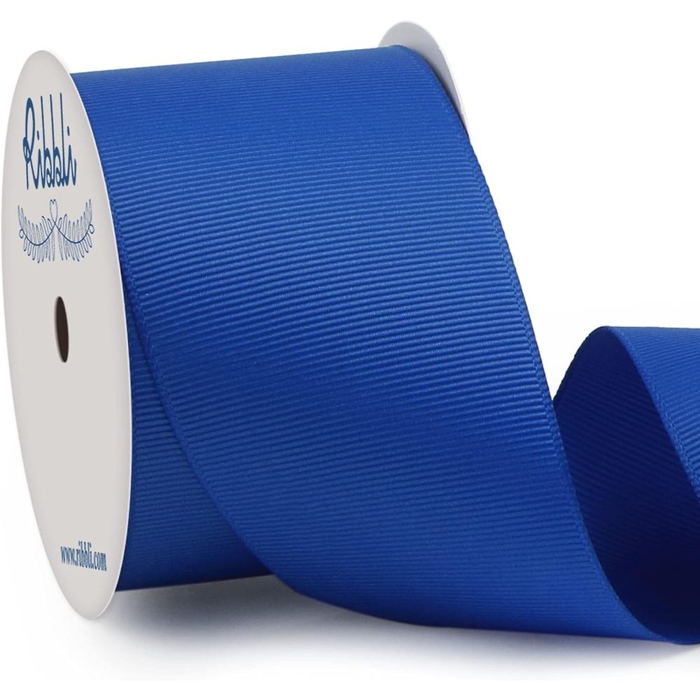 Ribbli Red Grosgrain Ribbon,3 inches x Continuous 10 Yards,Use for Bows DIY Hair Accessories,Gift Wrapping,Craft and Sewing(Royal Blue)