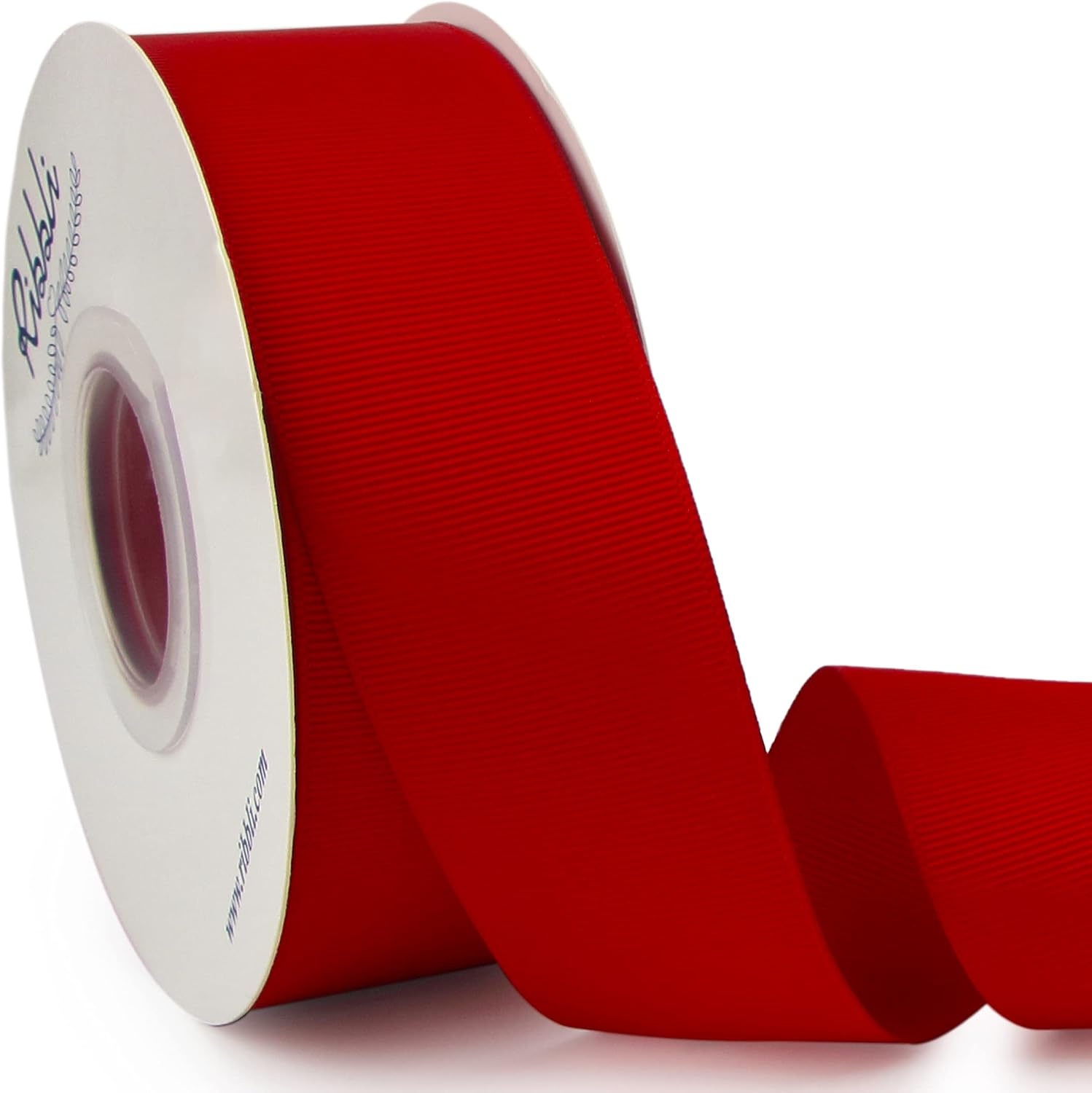 Ribbli Red Grosgrain Ribbon, 1-1/2 inches x Continuous 25 Yards,Use for Bows DIY Hair Accessories,Gift Wrapping,Craft and Sewing(Red)
