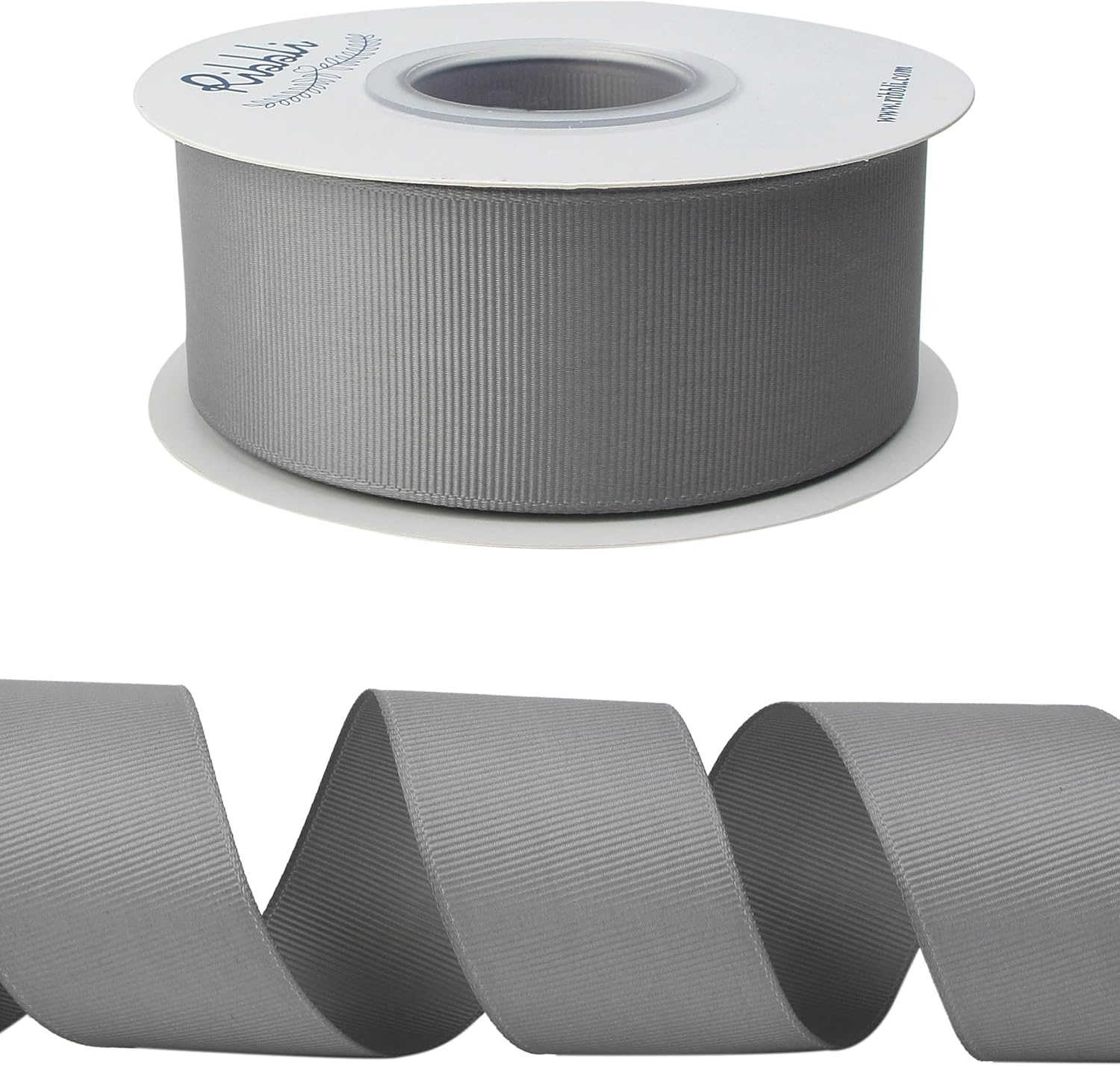 Ribbli Red Grosgrain Ribbon, 1-1/2 inches x Continuous 25 Yards,Use for Bows DIY Hair Accessories,Gift Wrapping,Craft and Sewing(Silver)