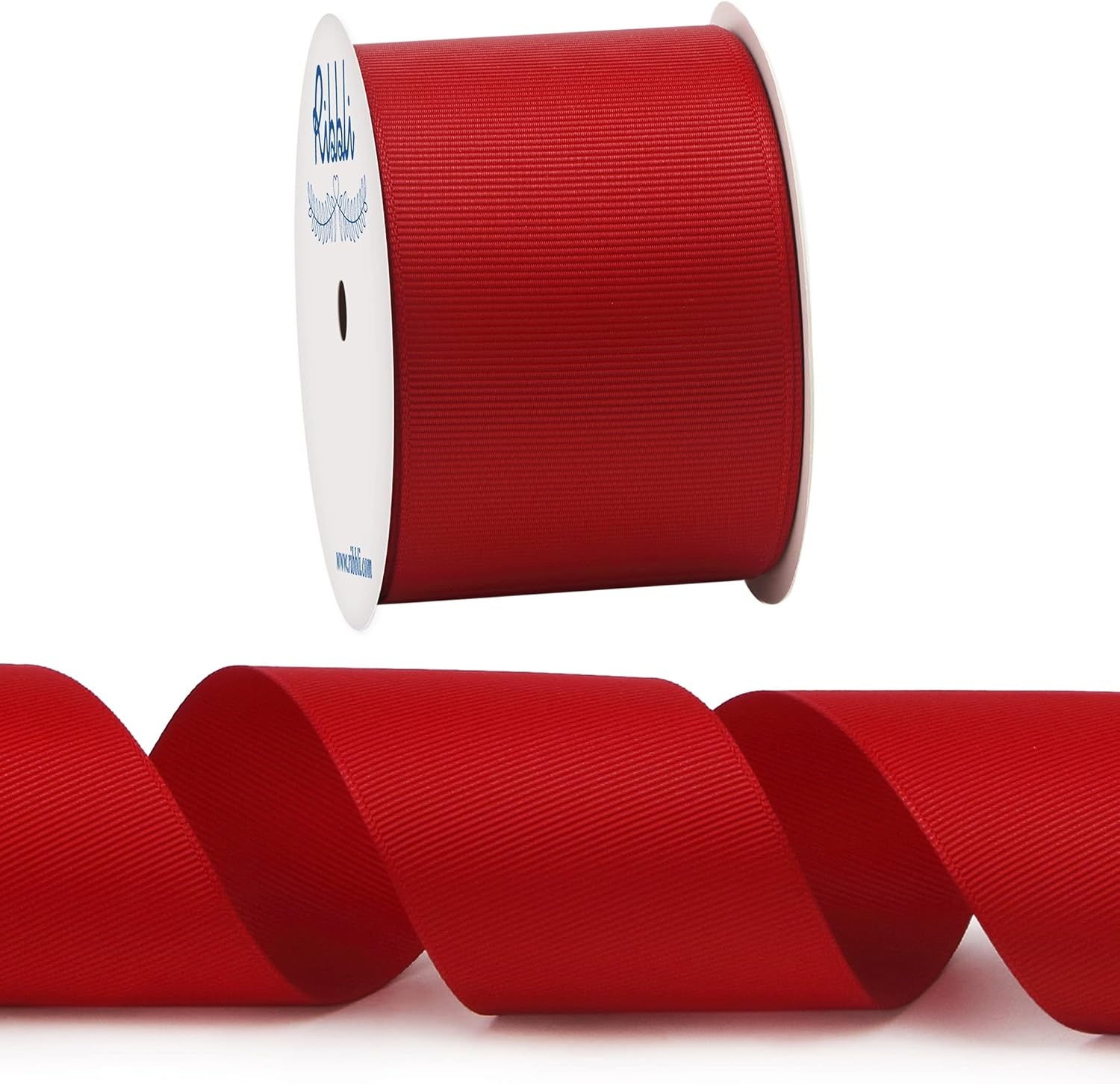 Ribbli Red Grosgrain Ribbon,3 inches x Continuous 10 Yards,Use for Bows DIY Hair Accessories,Gift Wrapping,Craft and Sewing(Red)