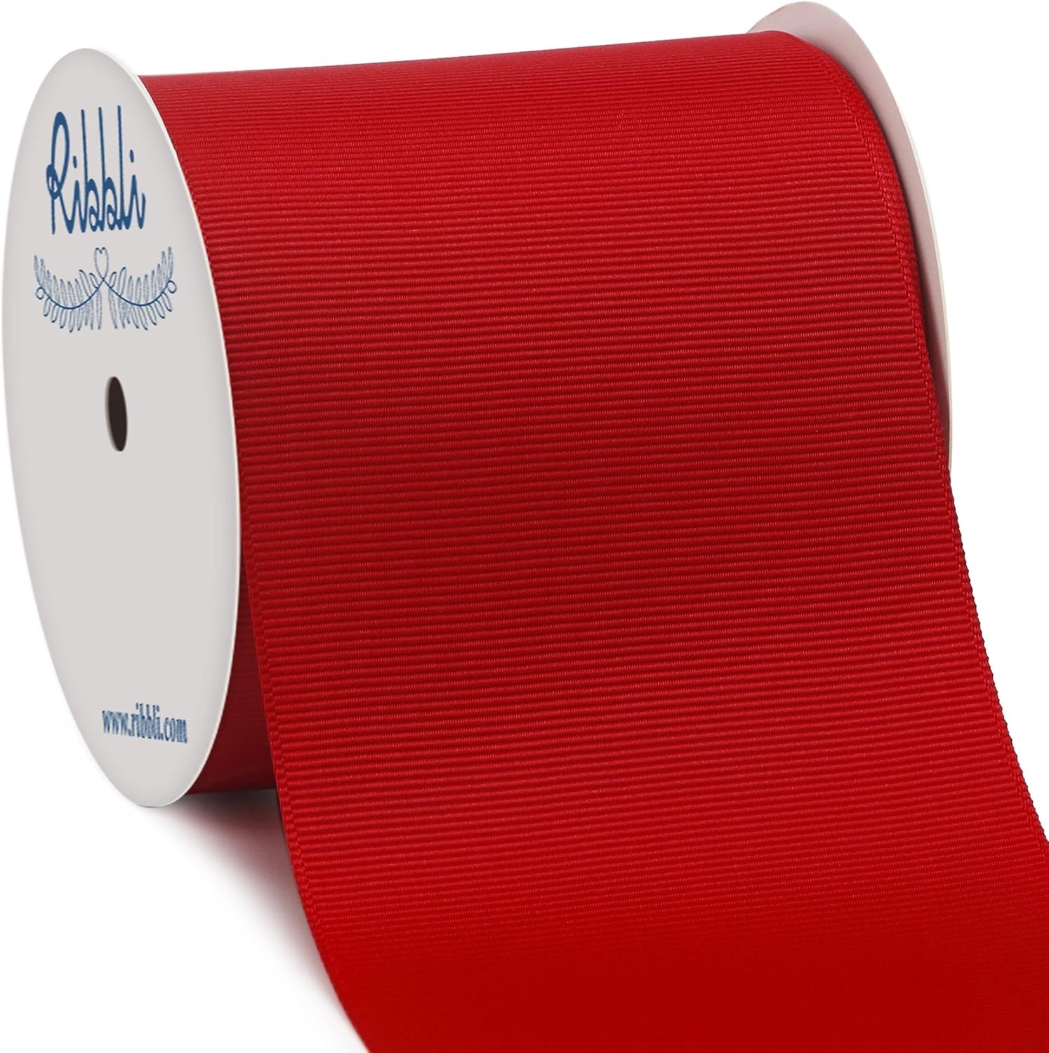 Ribbli Red Grosgrain Ribbon,3 inches x Continuous 10 Yards,Use for Bows DIY Hair Accessories,Gift Wrapping,Craft and Sewing(Red)