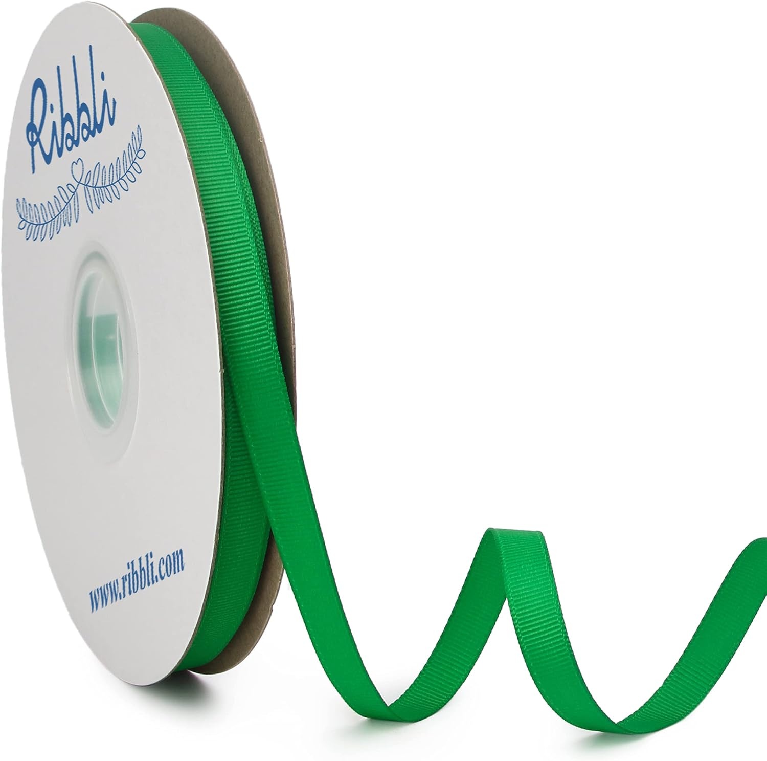 Ribbli Red Grosgrain Ribbon, 3/8 inches x Continuous 50 Yards,Use for Bows DIY Hair Accessories,Gift Wrapping,Craft and Sewing(Emerald Green)