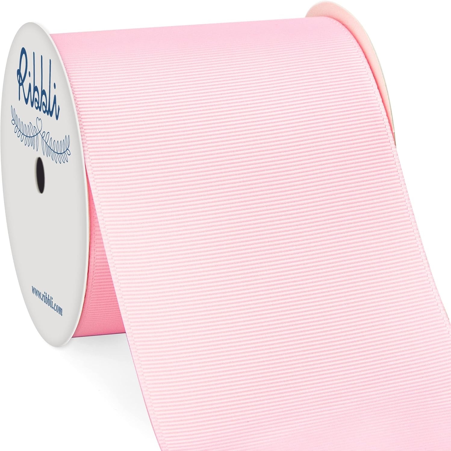 Ribbli Red Grosgrain Ribbon,3 inches x Continuous 10 Yards,Use for Bows DIY Hair Accessories,Gift Wrapping,Craft and Sewing(Pearl Pink)