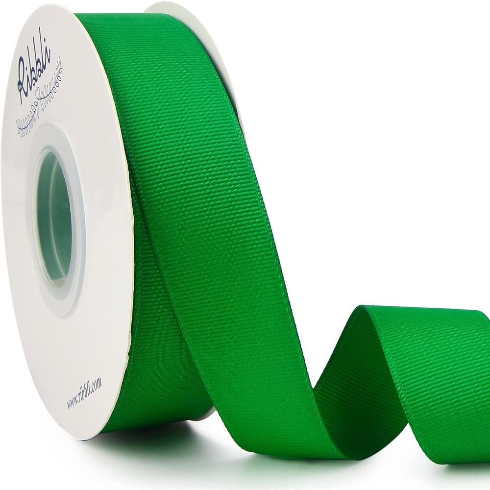 Ribbli Red Grosgrain Ribbon, 1-1/2 inches x Continuous 25 Yards,Use for Bows DIY Hair Accessories,Gift Wrapping,Craft and Sewing(Emerald Green)