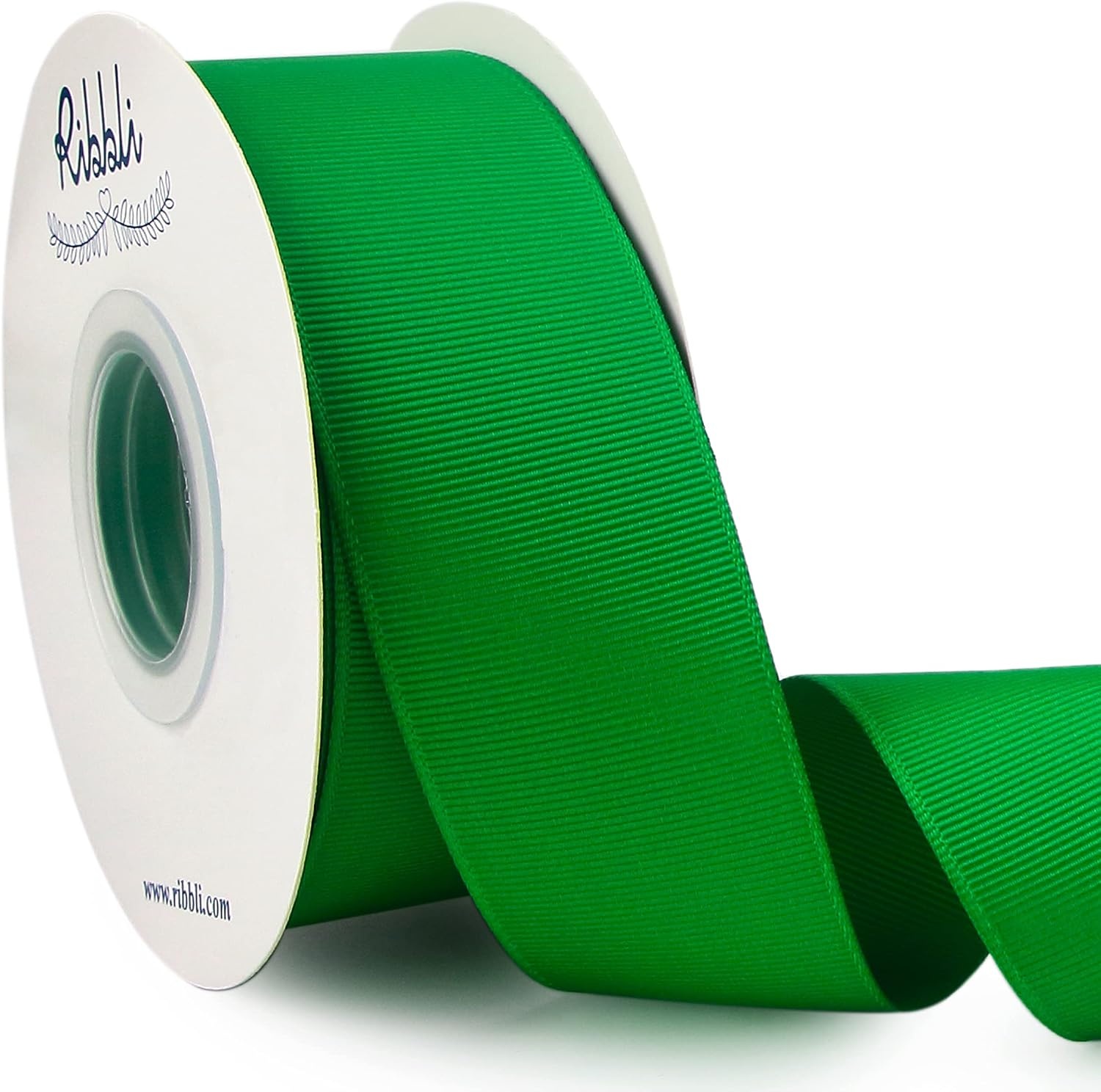 Ribbli Red Grosgrain Ribbon, 1-1/2 inches x Continuous 25 Yards,Use for Bows DIY Hair Accessories,Gift Wrapping,Craft and Sewing(Emerald Green)