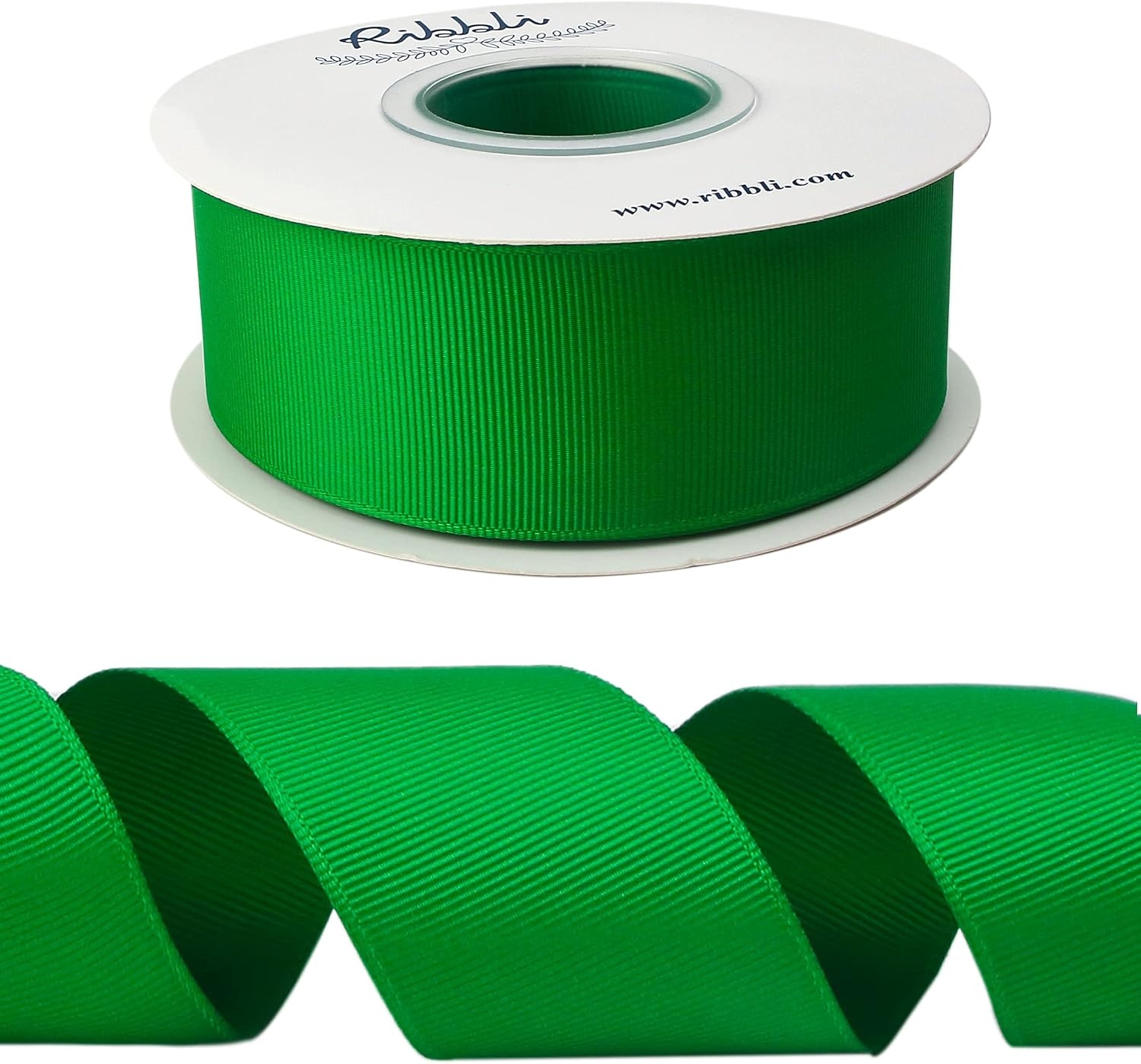 Ribbli Red Grosgrain Ribbon, 1-1/2 inches x Continuous 25 Yards,Use for Bows DIY Hair Accessories,Gift Wrapping,Craft and Sewing(Emerald Green)