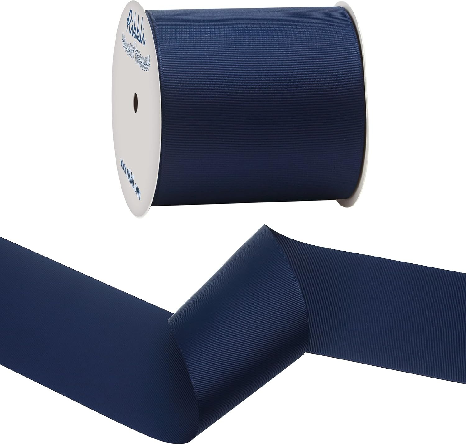 Ribbli Red Grosgrain Ribbon,3 inches x Continuous 10 Yards,Use for Bows DIY Hair Accessories,Gift Wrapping,Craft and Sewing(Navy)