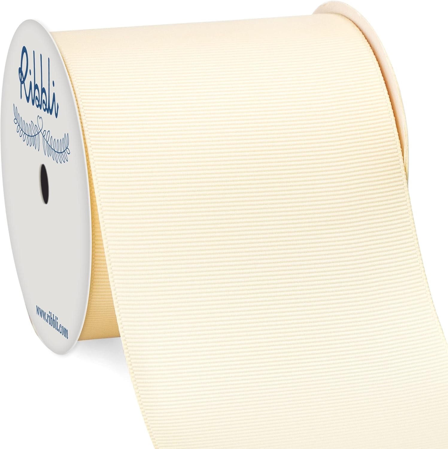 Ribbli Red Grosgrain Ribbon,3 inches x Continuous 10 Yards,Use for Bows DIY Hair Accessories,Gift Wrapping,Craft and Sewing(Ivory)