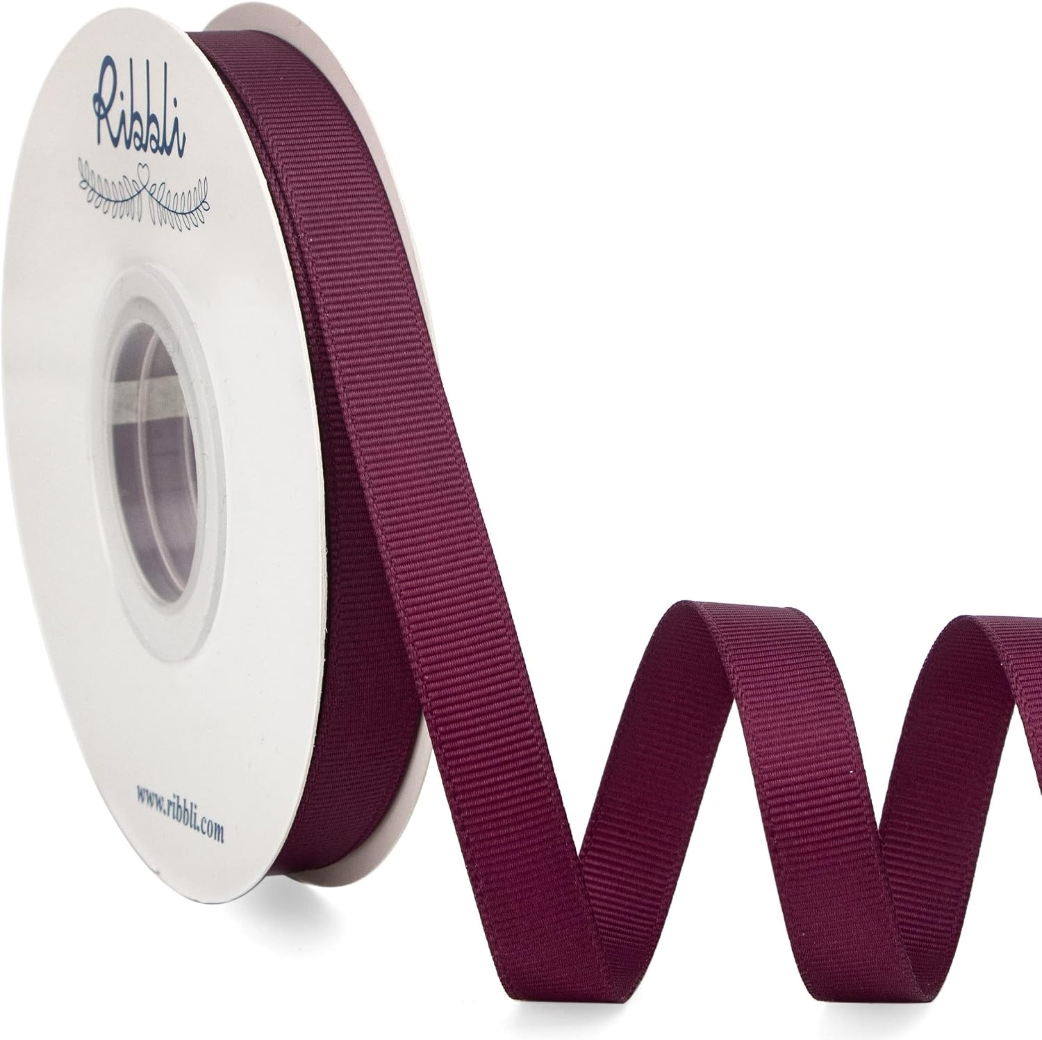 Ribbli Red Grosgrain Ribbon, 1-1/2 inches x Continuous 25 Yards,Use for Bows DIY Hair Accessories,Gift Wrapping,Craft and Sewing(Dk.Burgundy)