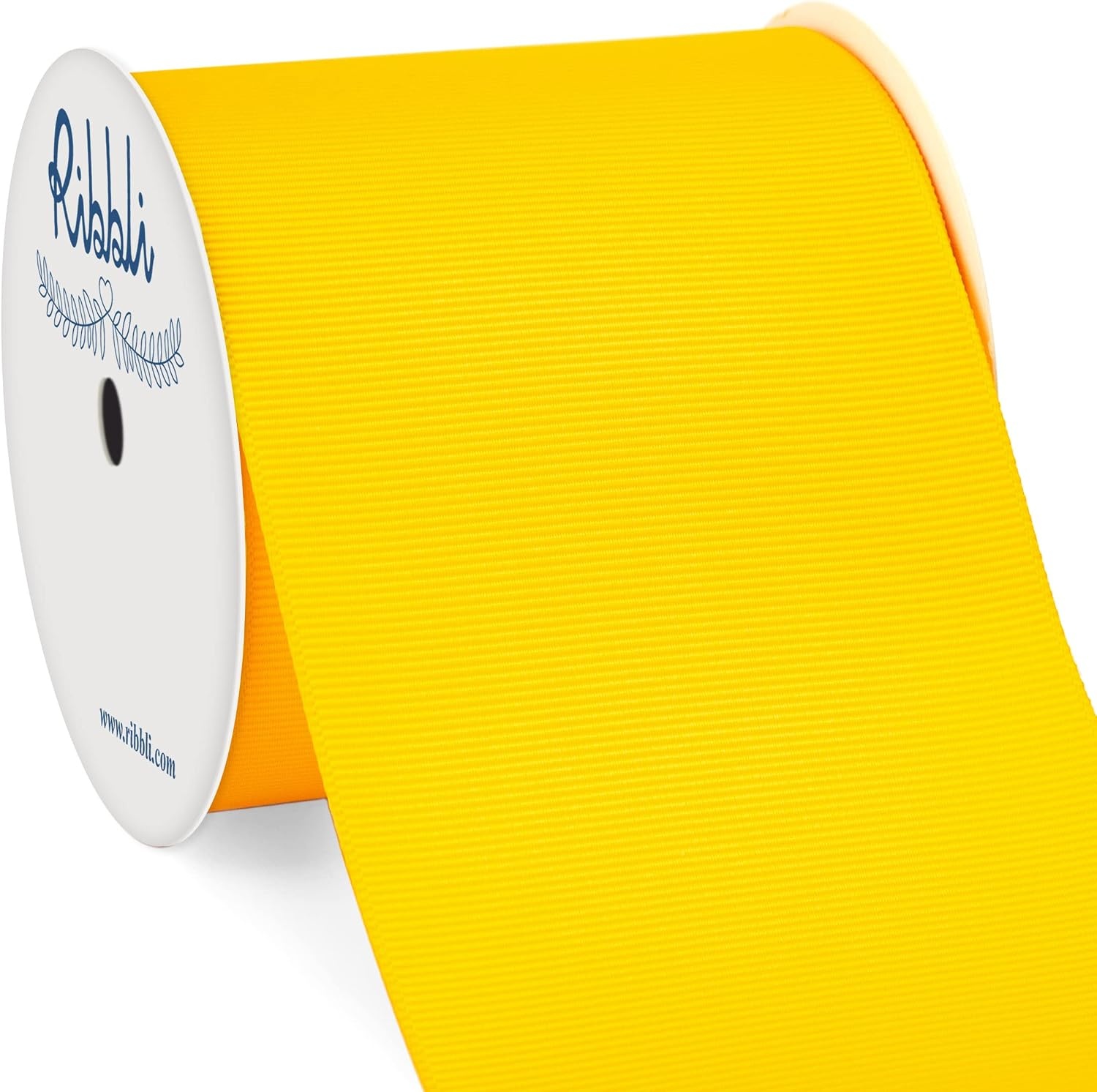 Ribbli Red Grosgrain Ribbon,3 inches x Continuous 10 Yards,Use for Bows DIY Hair Accessories,Gift Wrapping,Craft and Sewing(Maize Yellow)