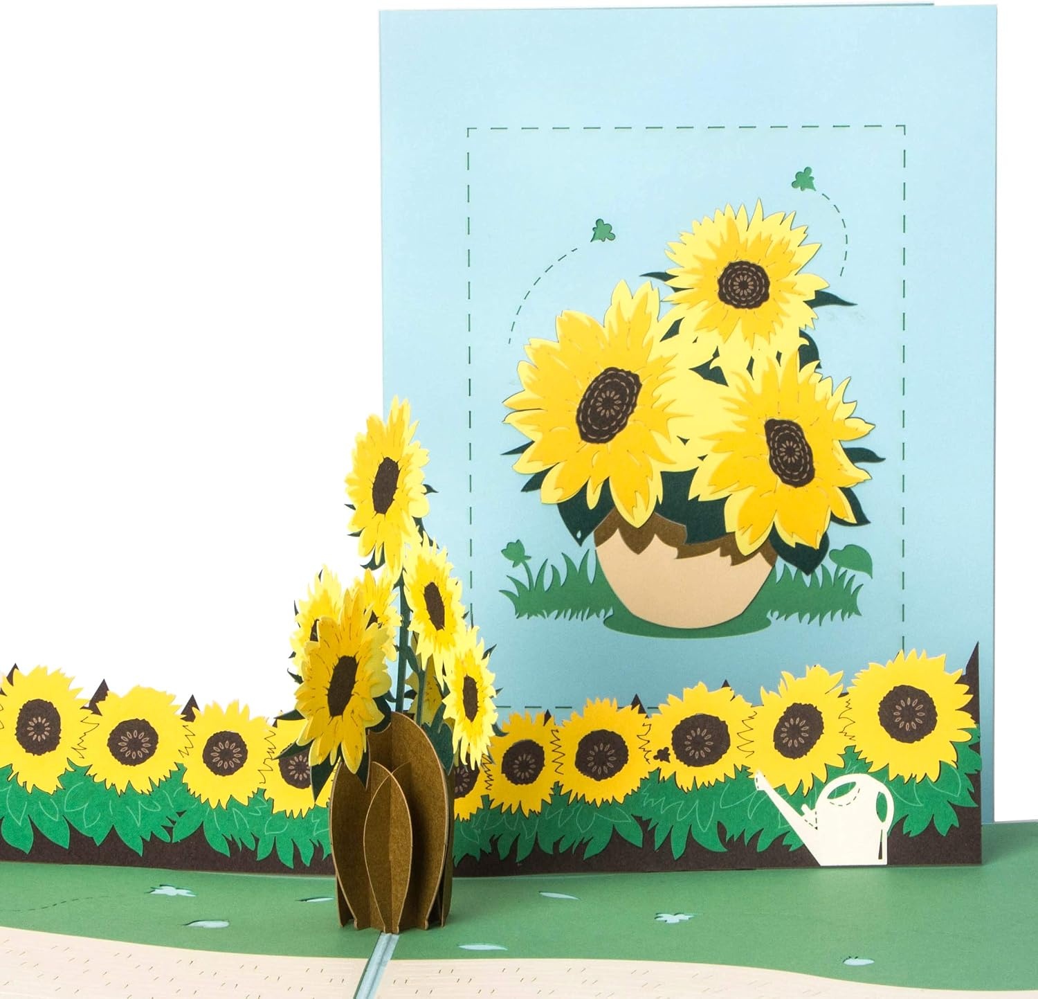 Ribbli Sunflower Thanksgiving Card, 3D Pop Up Greeting Card, Fall Thank You Card, Mothers Day Card, for Birthday, Get Well, for Her Women Mom Wife Sister Daughter Grandma Friend, with Envelope