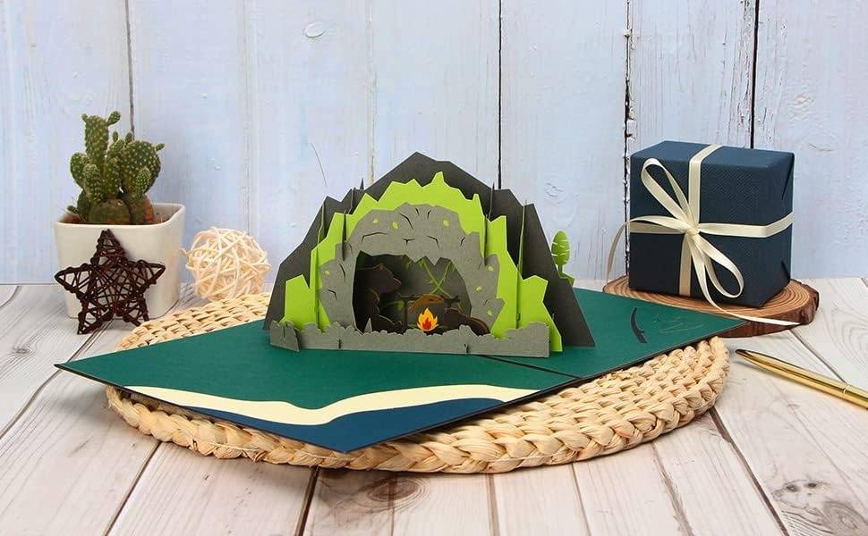 Ribbli Bear Pop Up Card for Birthday Mothers Day Fathers Day, Birthday Gifts for ‌Animal Lover Kids Boy Girl, with Envelope