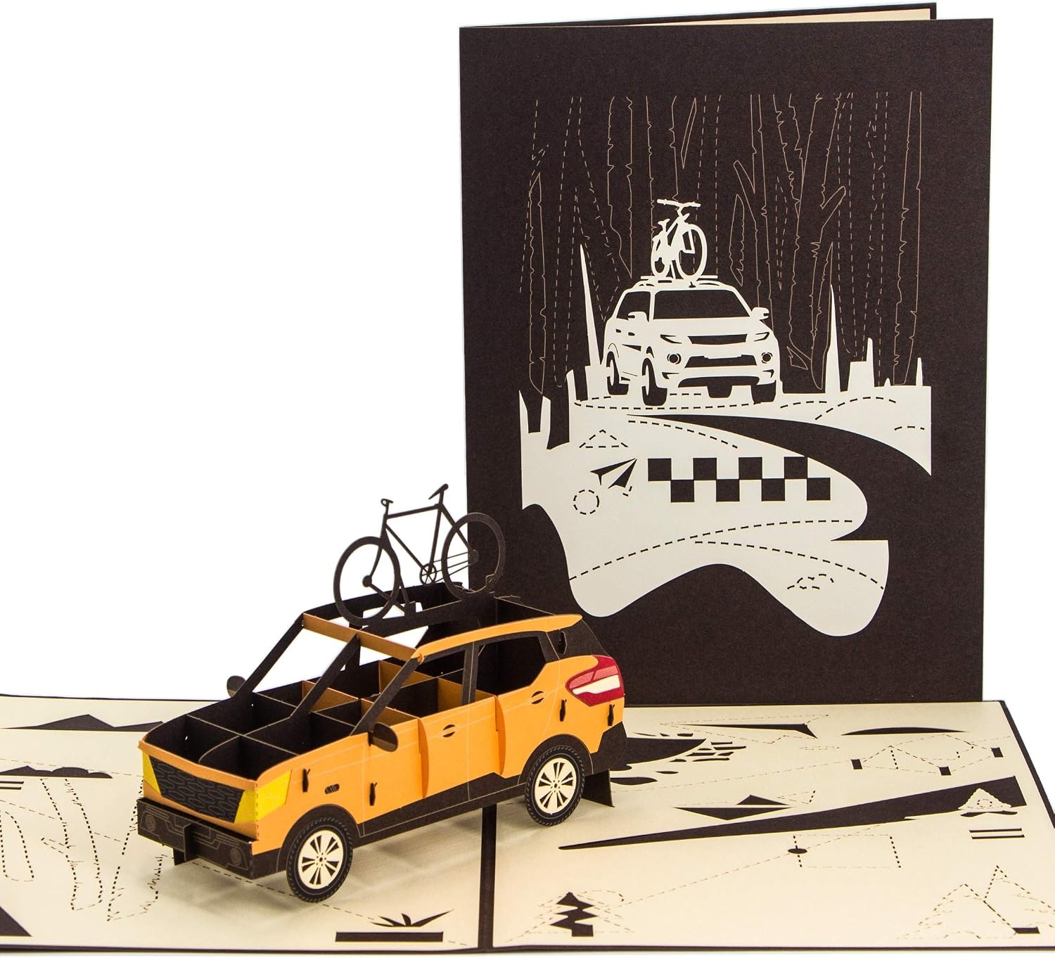 Ribbli SUV Handmade 3D Pop Up Card,Birthday Card,Car Card,Jeep Card,For Get Well,Thank You,Congratulations,Fathers Day Card,For Him,Men,Dad,Husband,Boyfriend,Brother,Boy,Son,Kid,Friend,with Envelope