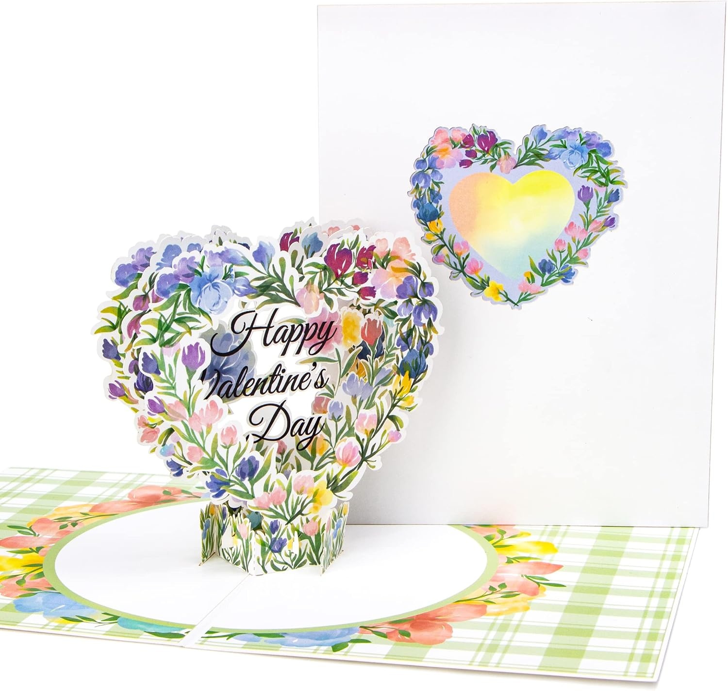 Ribbli Valentines Day Cards,Valentines Pop Up Card, Happy Valentine’s Day Card, Valentines Day Card for Wife, Floral Valentines Card for Her, Romantic Card for Girlfriend,with Envelope
