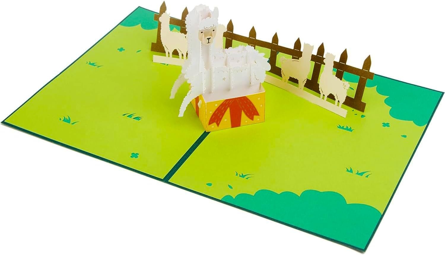 Ribbli Birthday Cards, Llama Handmade 3D Pop Up Card, Llama Birthday Gifts for Men Women Kids, with Envelope