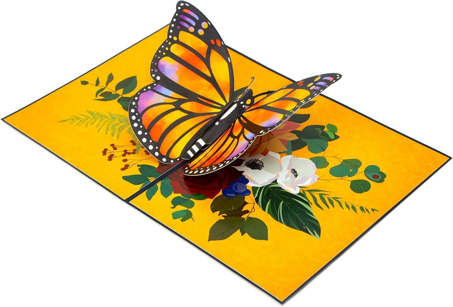 Ribbli Monarch Butterfly Pop Up Card – 3D Butterfly Card for Women, Wife& Mom (Birthday Card, Mothers Day, Thank You, Anniversary)