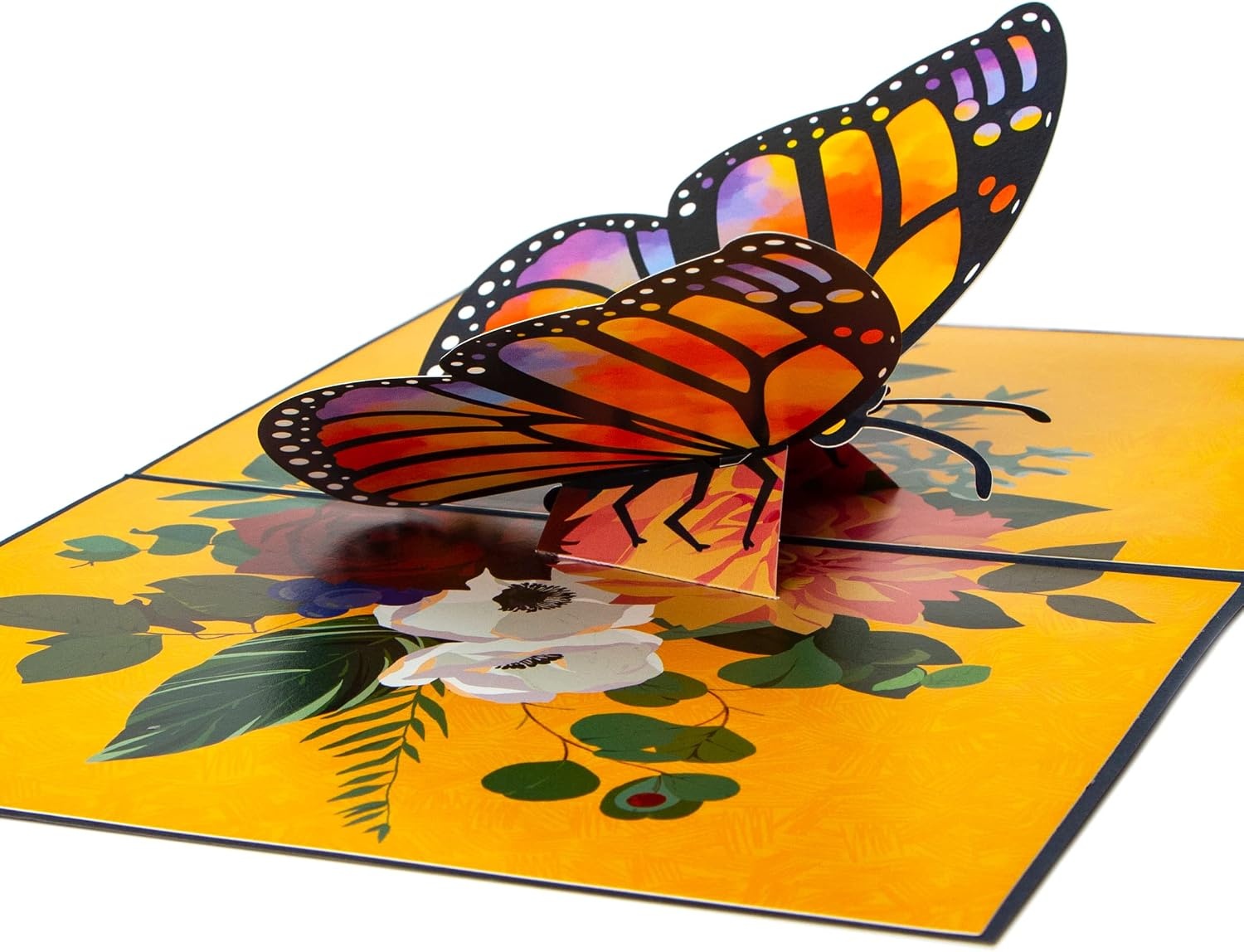 Ribbli Monarch Butterfly Pop Up Card – 3D Butterfly Card for Women, Wife& Mom (Birthday Card, Mothers Day, Thank You, Anniversary)