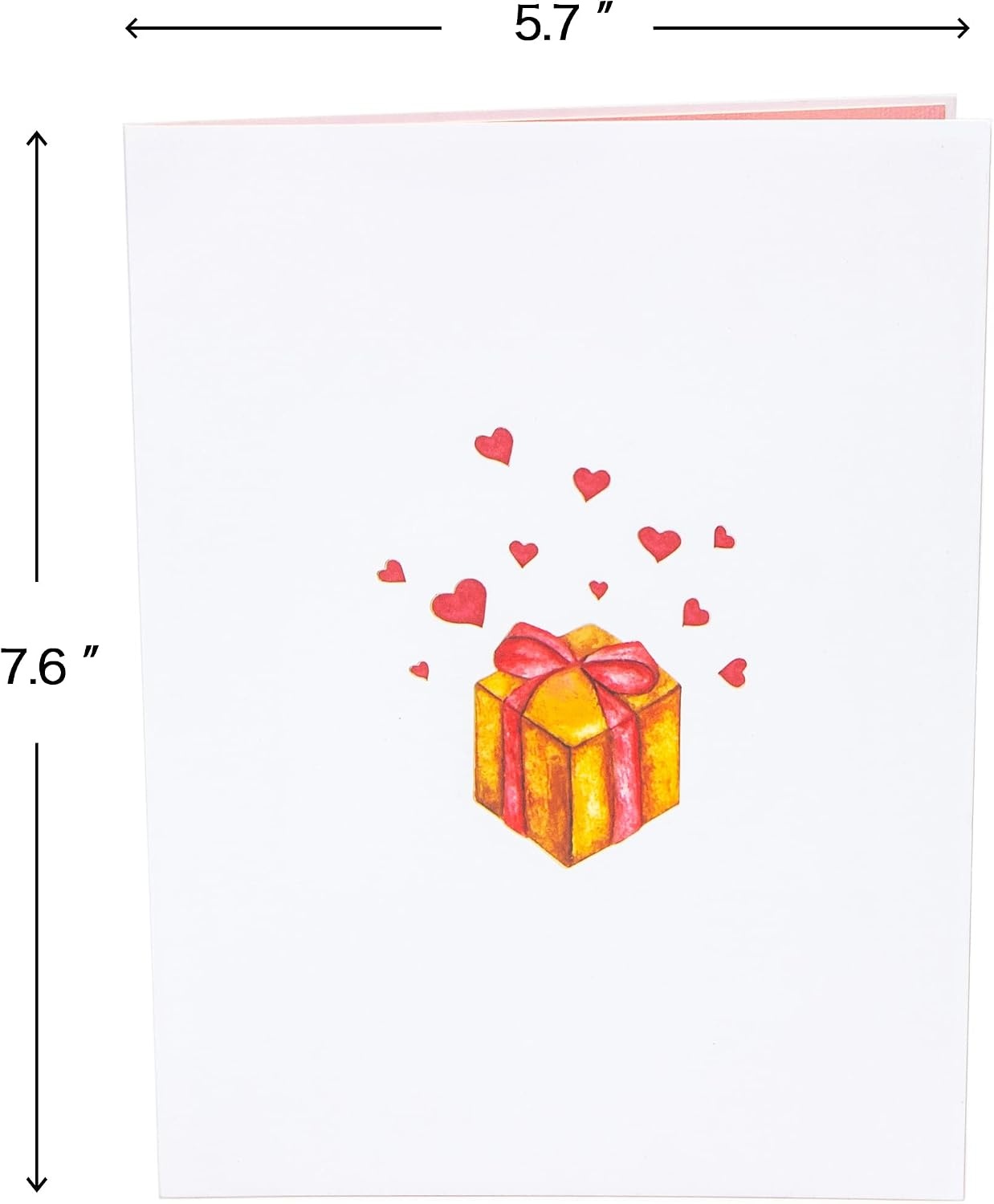 Ribbli Hearts Pop Up Card for All Occasion, Valentines Day Cards, Anniversary Cards, Romantic Card, Birthday Card for Her Women Mom Wife Daughter Girlfriend, with Envelope
