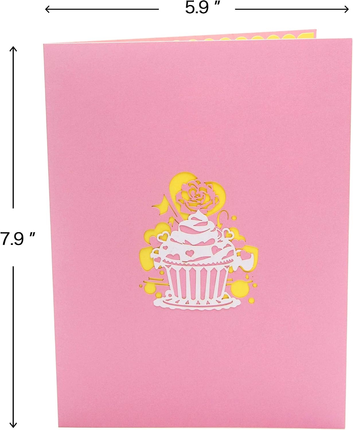 Ribbli 3D Pop Up Anniversary Card,Heart Cake Card,Valentines Day Card,Wedding Card,Romantic Gift,Birthday Card for Wife,Husband,Couple,Girlfriend,Boyfriend | with Envelope