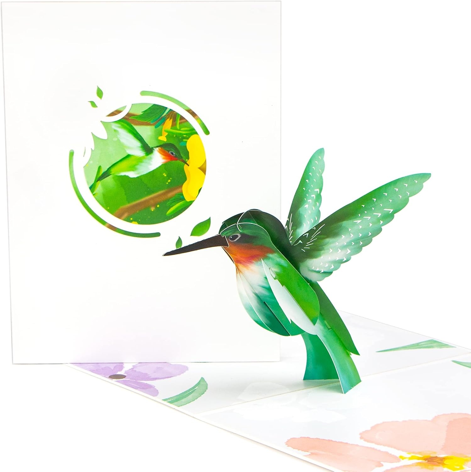 Ribbli Hummingbird Pop Up Card, Birthday Cards, Mothers Day Card, Thinking of You Gift for Mom Women Girl Wife Grandma Daughter Sister, 7.56″X 5.67″ with Envelope