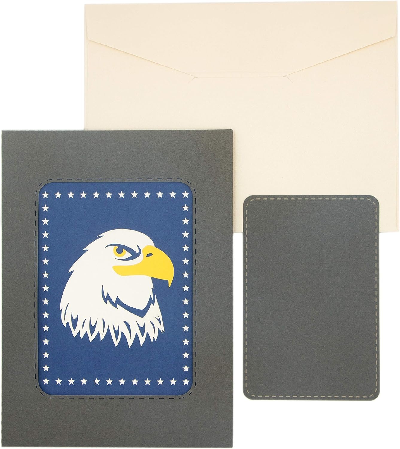 Ribbli USA Eagle Handmade 3D Pop Up Card,Greeting Card,Bird Card,National Flag Card,Patriotic Card,Birthday Card,For Memorial Day,4th of July,Flag Day,Independence Day,Veterans Day,with Envelope