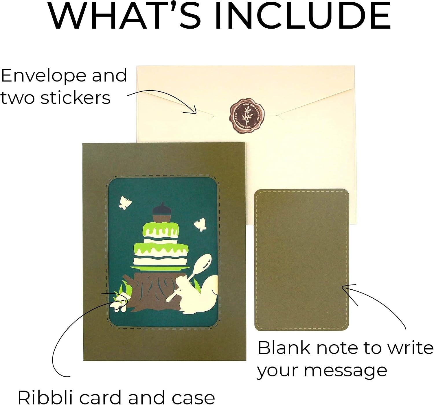 Ribbli Squirrel and Birthday Cake Pop Up Card Birthday Cards Handmade Pop Up Birthday Card for Men Women Kids, with Envelope