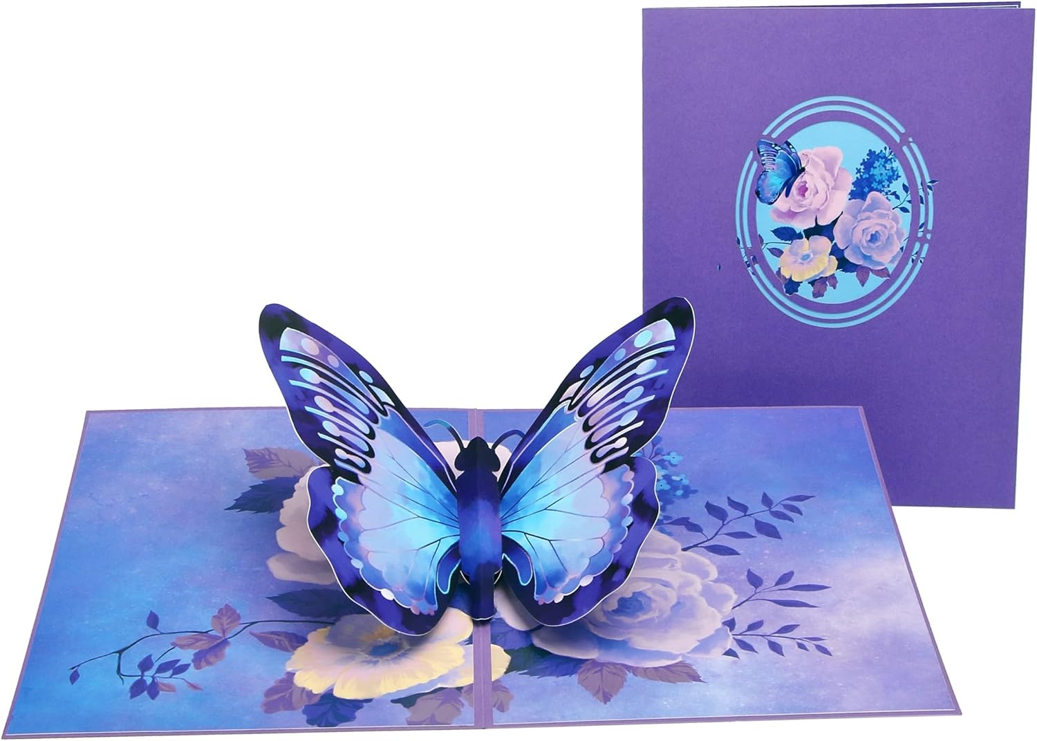 Ribbli Butterfly Birthday Card – 3D Pop Up Card,Morpho Butterfly Card,Mothers Day Card, Anniversary,Thinking Of You,Get Well,Butterfly Gifts For Her,Women,Wife,Daughter,Girl,Mom,Girlfriend