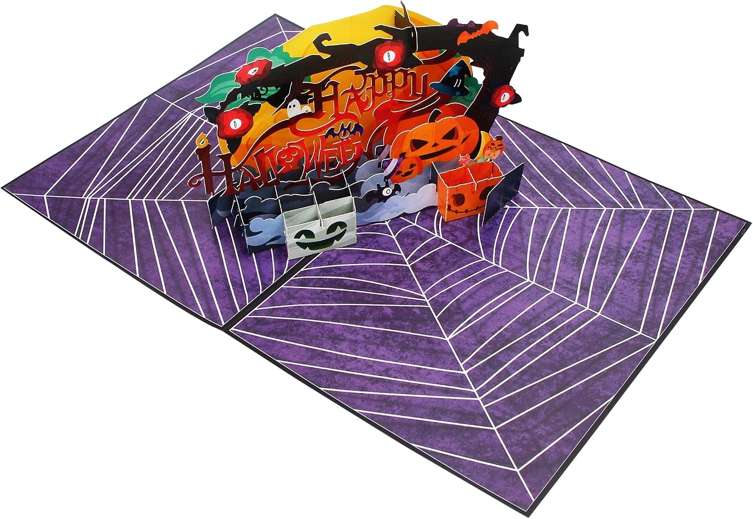 Ribbli Halloween Pop Up Card – 3D Greeting Card, Happy Halloween Card, Pumpkin Card, for Kids Grandson Granddaughter Boyfriend Son Daughter Cousin Sister Brother, with Envelope