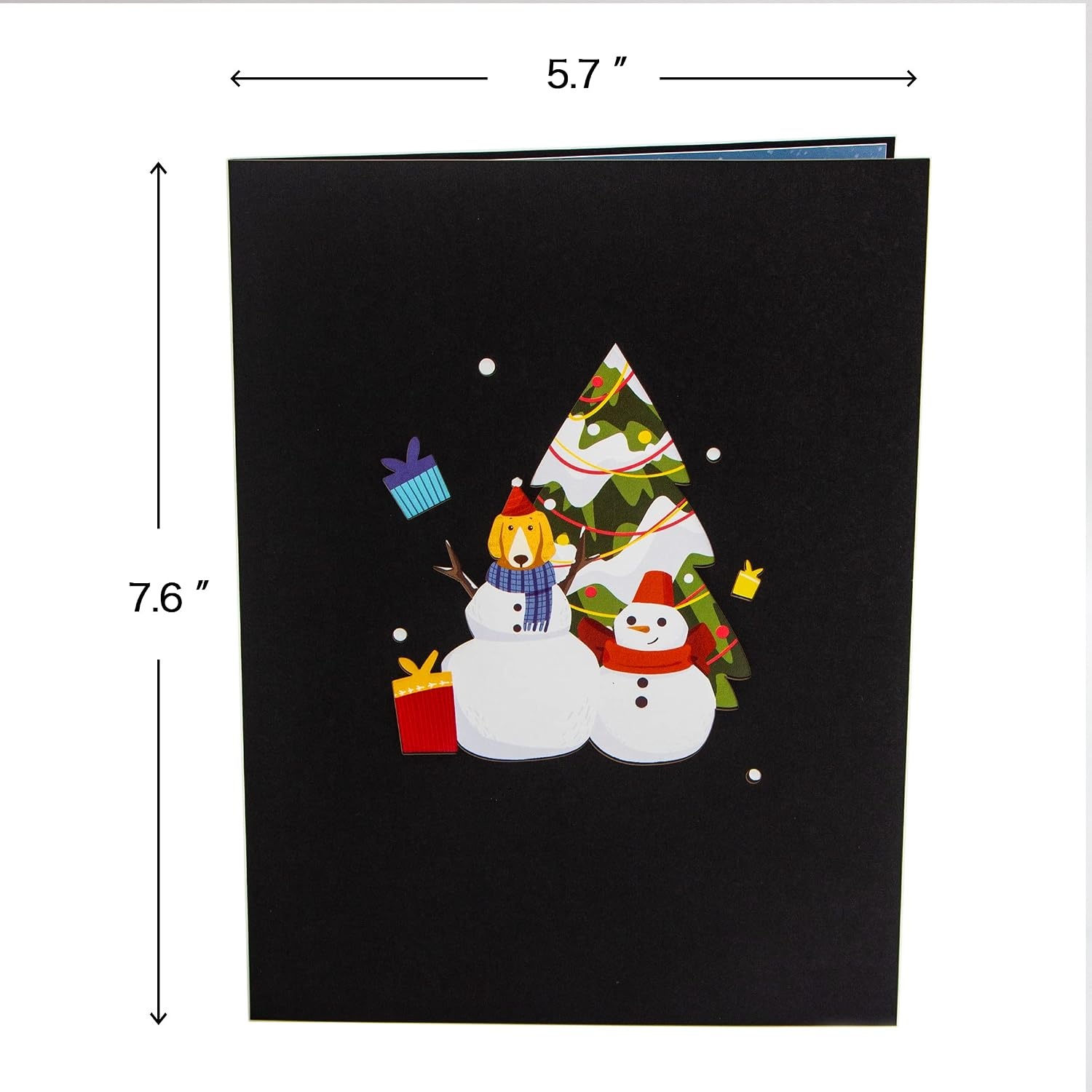 Ribbli Christmas Cards, 3D Red Truck and Dog Pop Up Christmas Card, Merry Xmas Cards, 7.6 x 5.7 Inches with Envelope