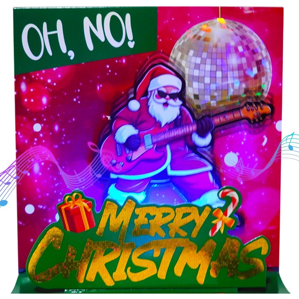Ribbli Musical Pop Up 3D Merry Christmas Card with Envelope